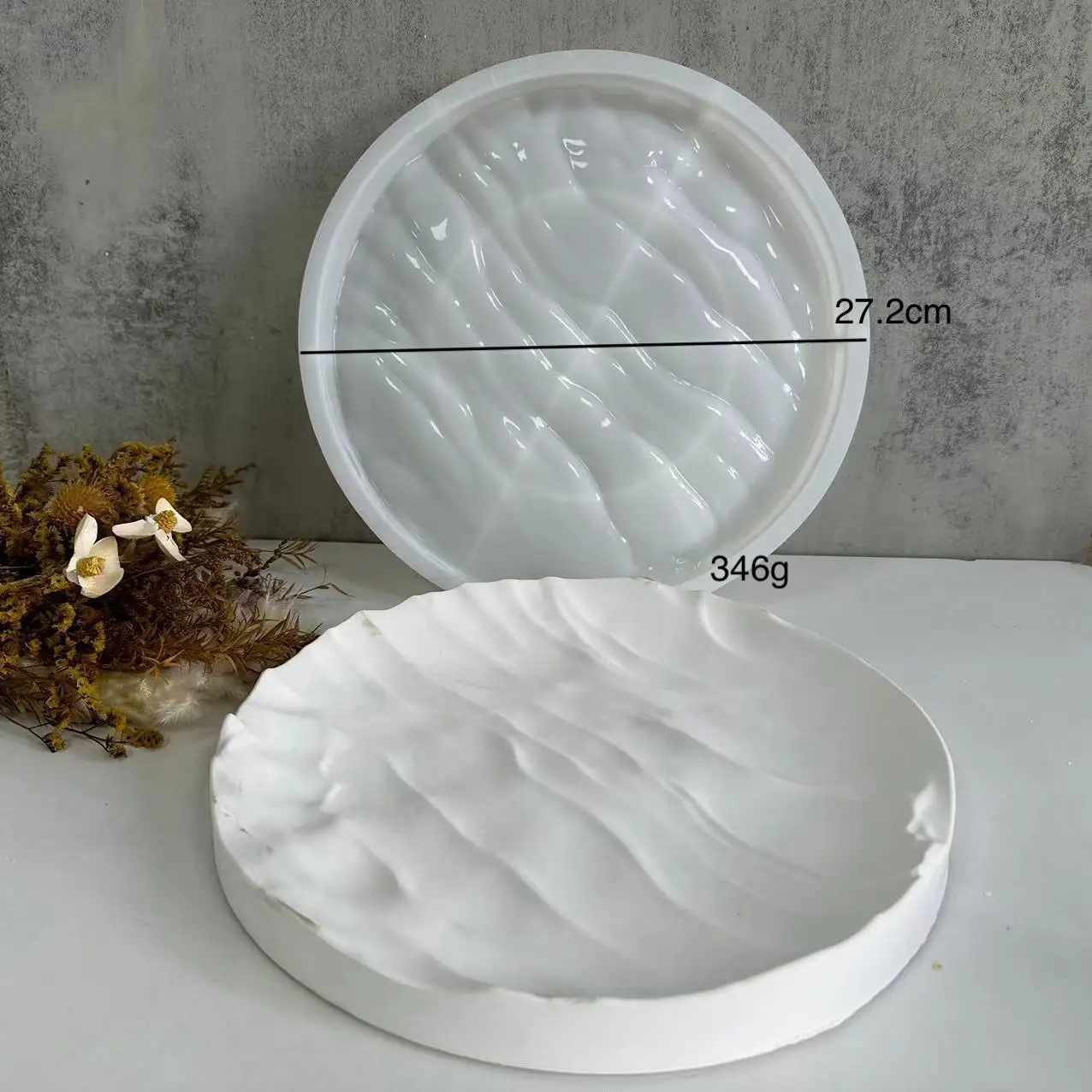 Irregular Ocean Waves Large Ro - Coaster Mold Round บทวิจารณ์และราคา