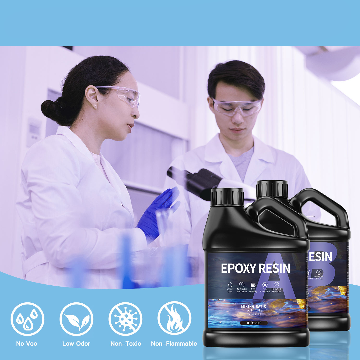 500g/1000g  AB Epoxy Resin Glu - Epoxy Uv Resin Kit บทวิจารณ์และราคา