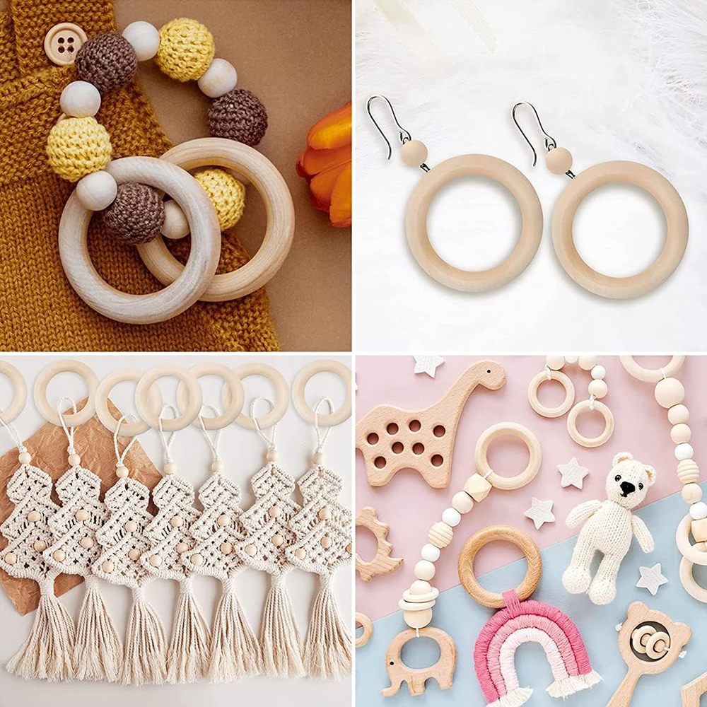 20PCS Wooden Rings for Craft 5 - Wood Ring Blank บทวิจารณ์และราคา