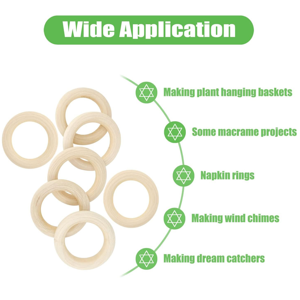 20PCS Wooden Rings for Craft 5 - Wood Ring Blank บทวิจารณ์และราคา