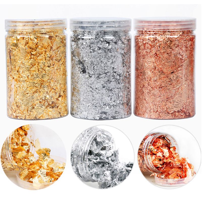 3Box Gold Leaf Flakes Foil Pap - Gold Foil Flakes บทวิจารณ์และราคา
