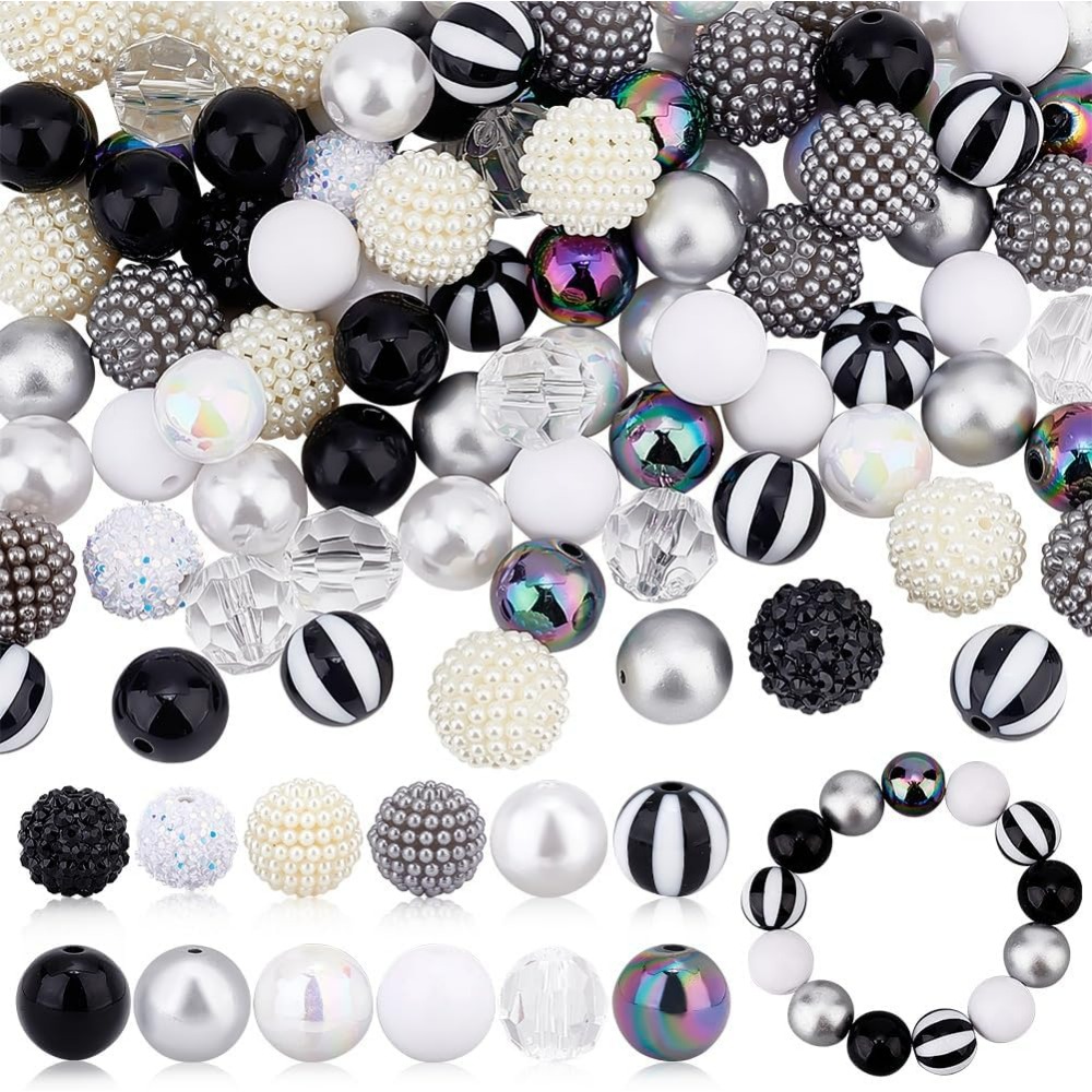 106pcs Chunky Beads 12 Styles  - Crafting Resin บทวิจารณ์และราคา