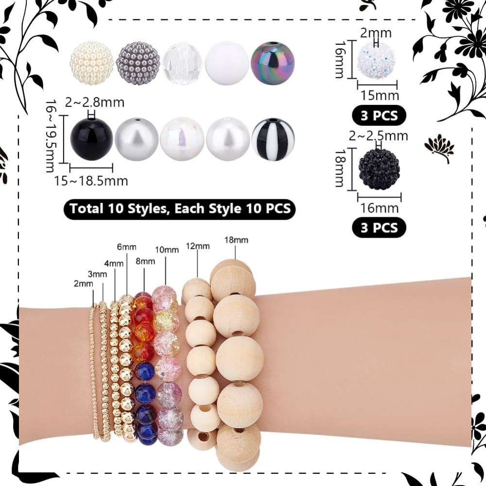 106pcs Chunky Beads 12 Styles  - Crafting Resin บทวิจารณ์และราคา