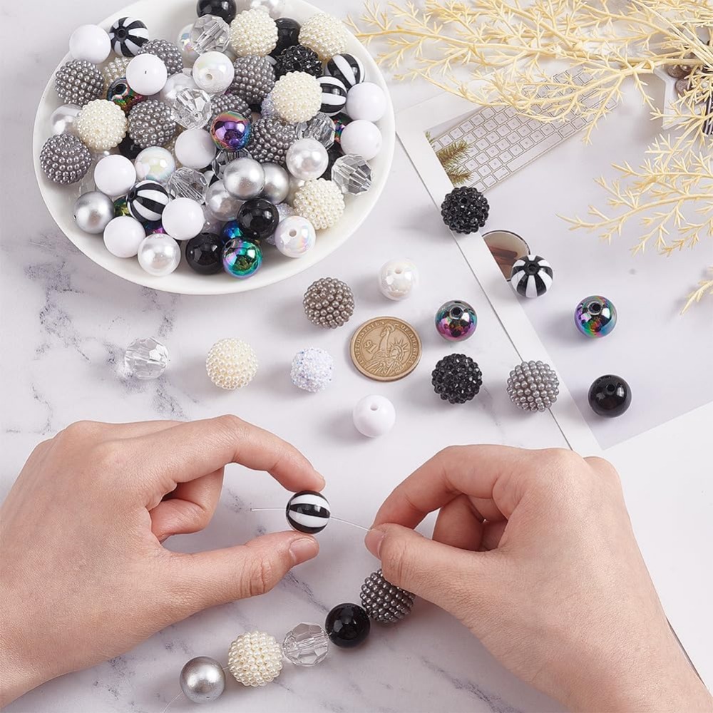 106pcs Chunky Beads 12 Styles  - Crafting Resin บทวิจารณ์และราคา