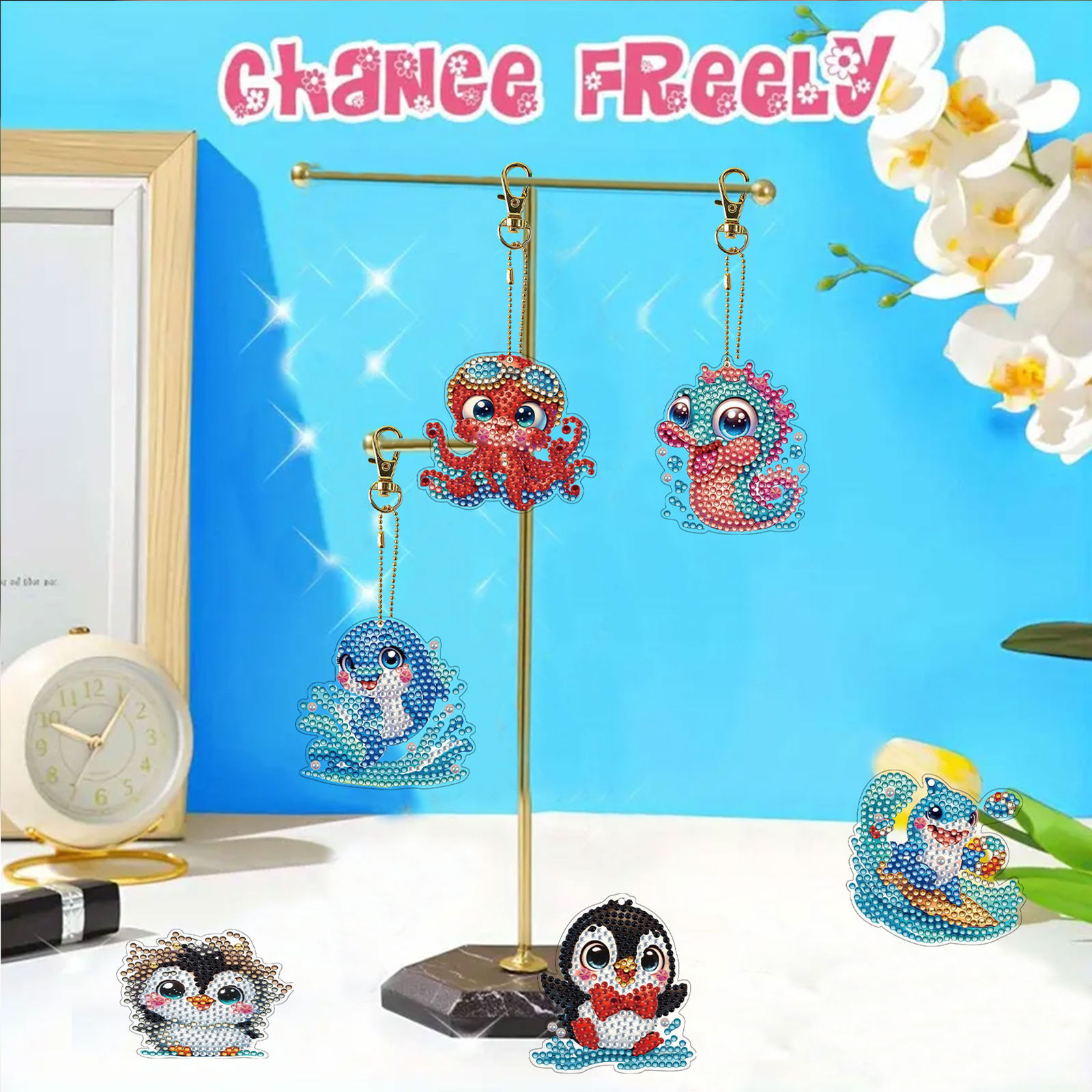 15Pcs DiY Diamond Art Keychain - Resin Craft For Beginners บทวิจารณ์และราคา