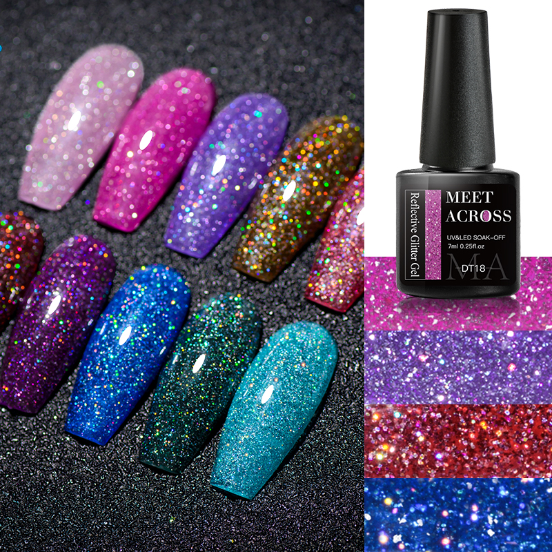 6Pcs Glitter Nail Gel Polish S - Resin Glitter Pack บทวิจารณ์และราคา