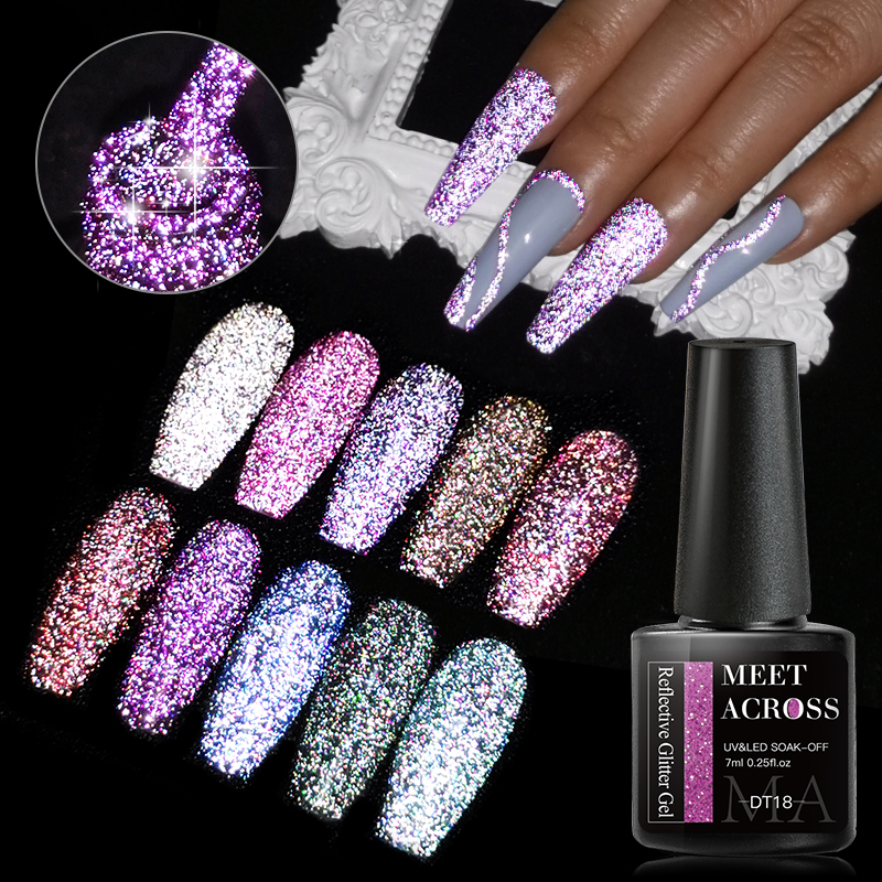 6Pcs Glitter Nail Gel Polish S - Resin Glitter Pack บทวิจารณ์และราคา
