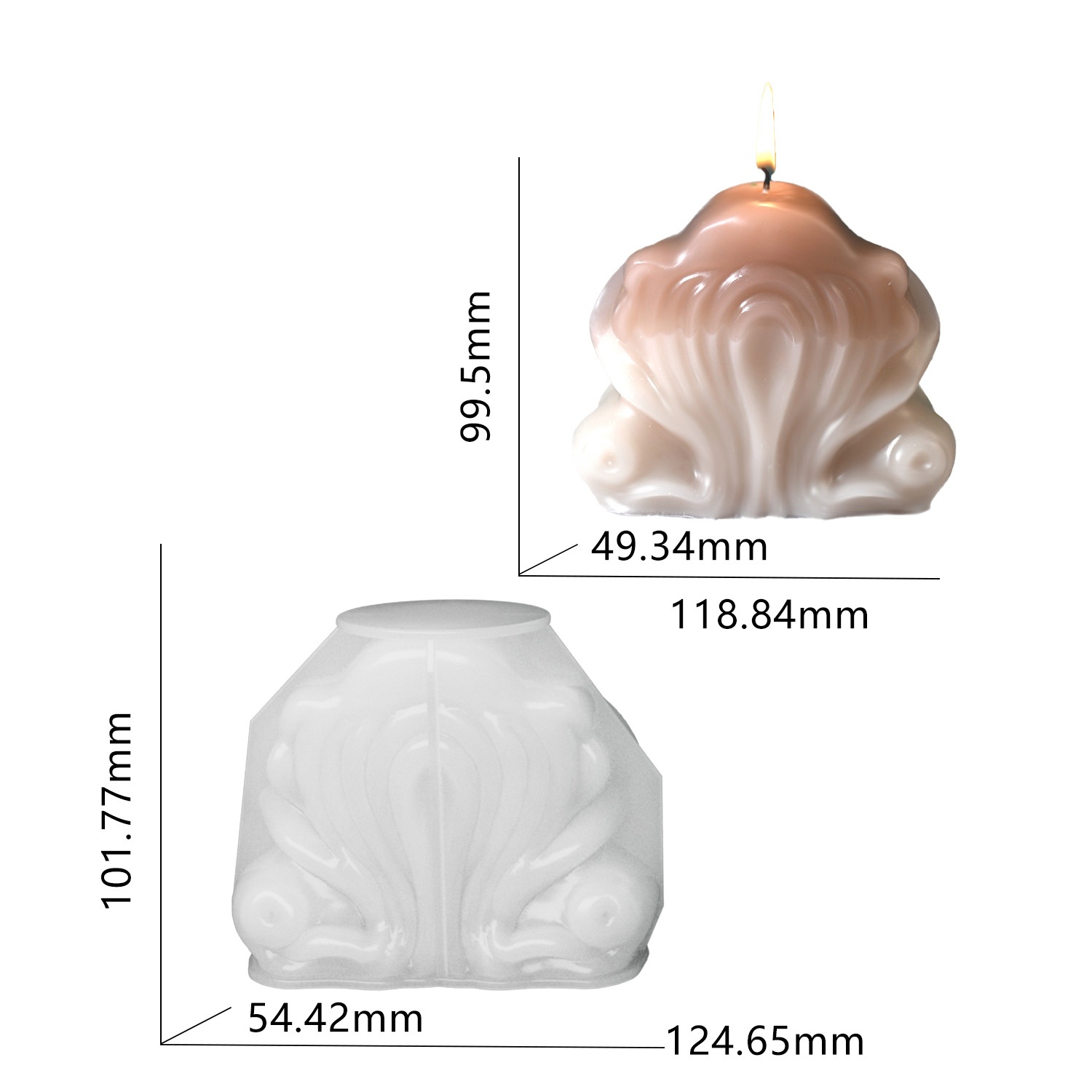 Ocean Shell Candle Silicone Mo - Resin Ocean Wave Mold บทวิจารณ์และราคา