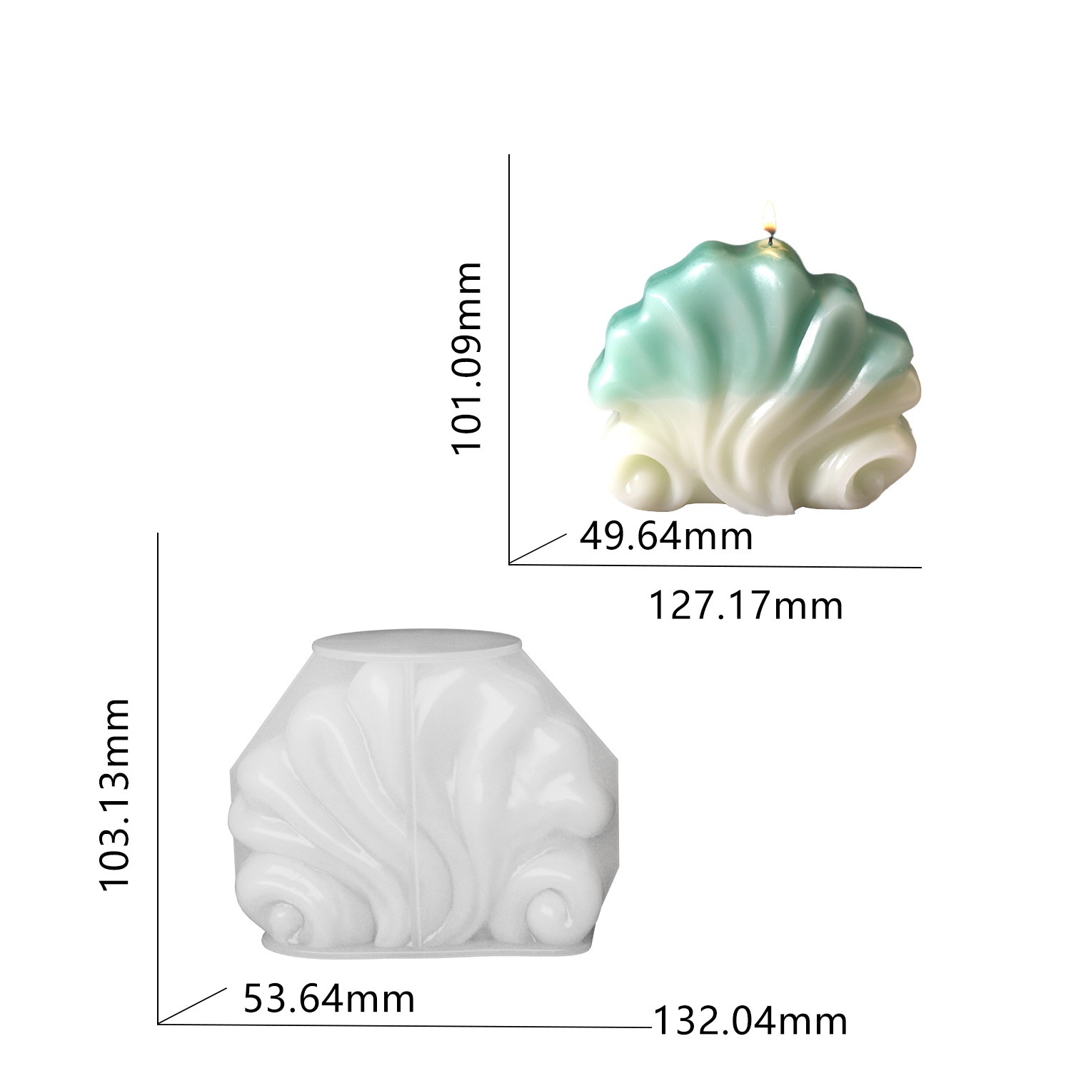 Ocean Shell Candle Silicone Mo - Resin Ocean Wave Mold บทวิจารณ์และราคา