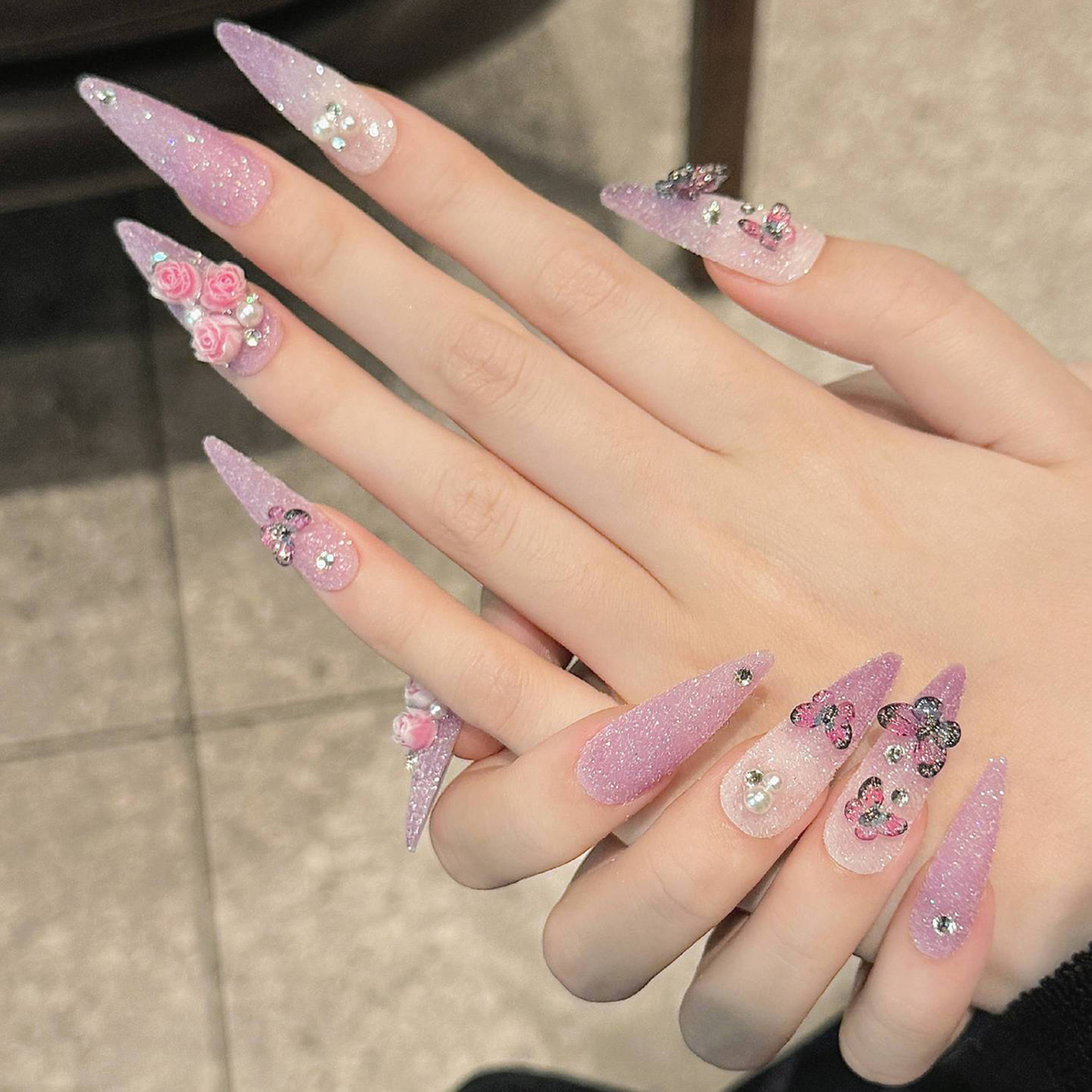 10pcs Long Stiletto Handmade F - Resin Craft Material บทวิจารณ์และราคา
