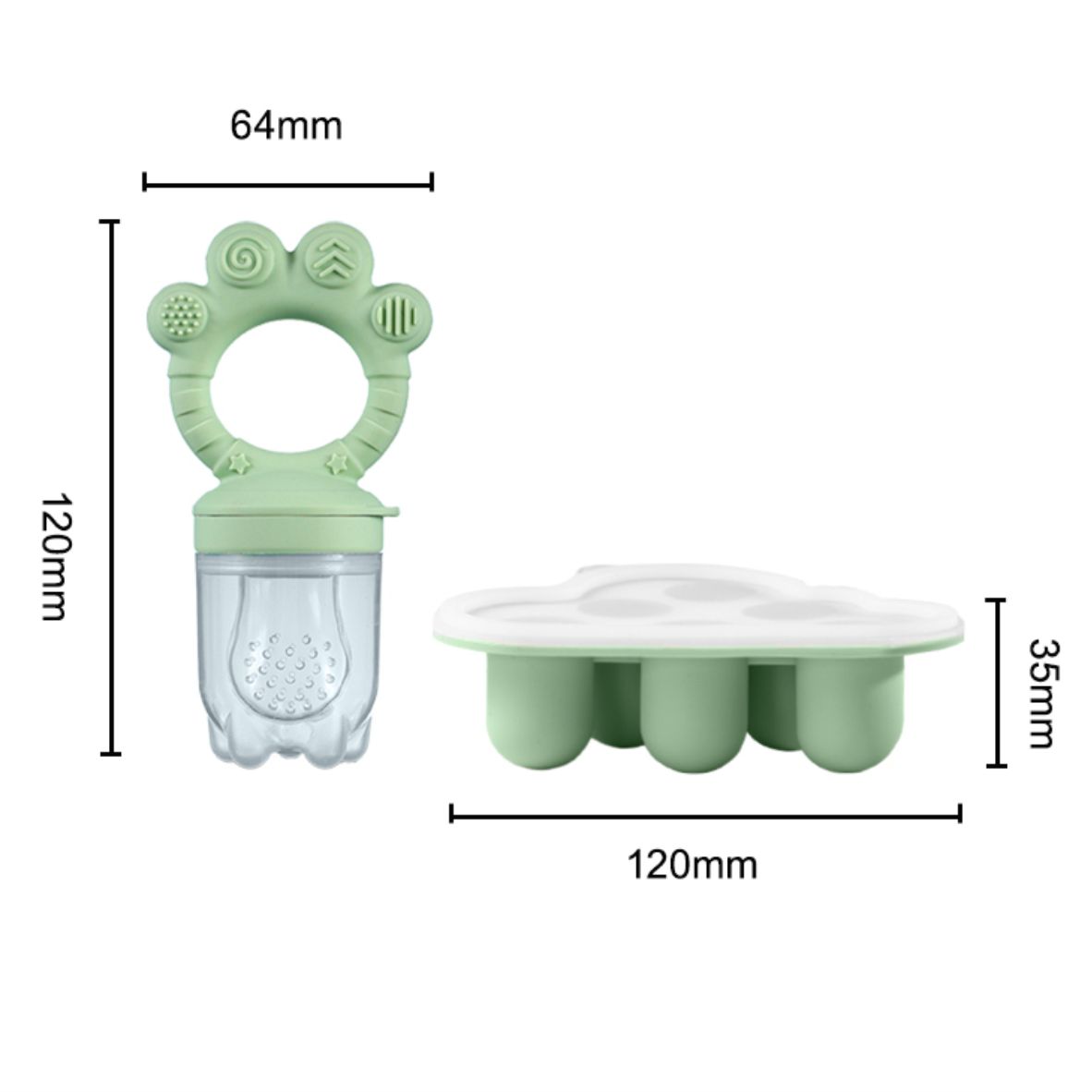 Baby Fruit Food Feeder & Freez - Silicone Mold Tray บทวิจารณ์และราคา