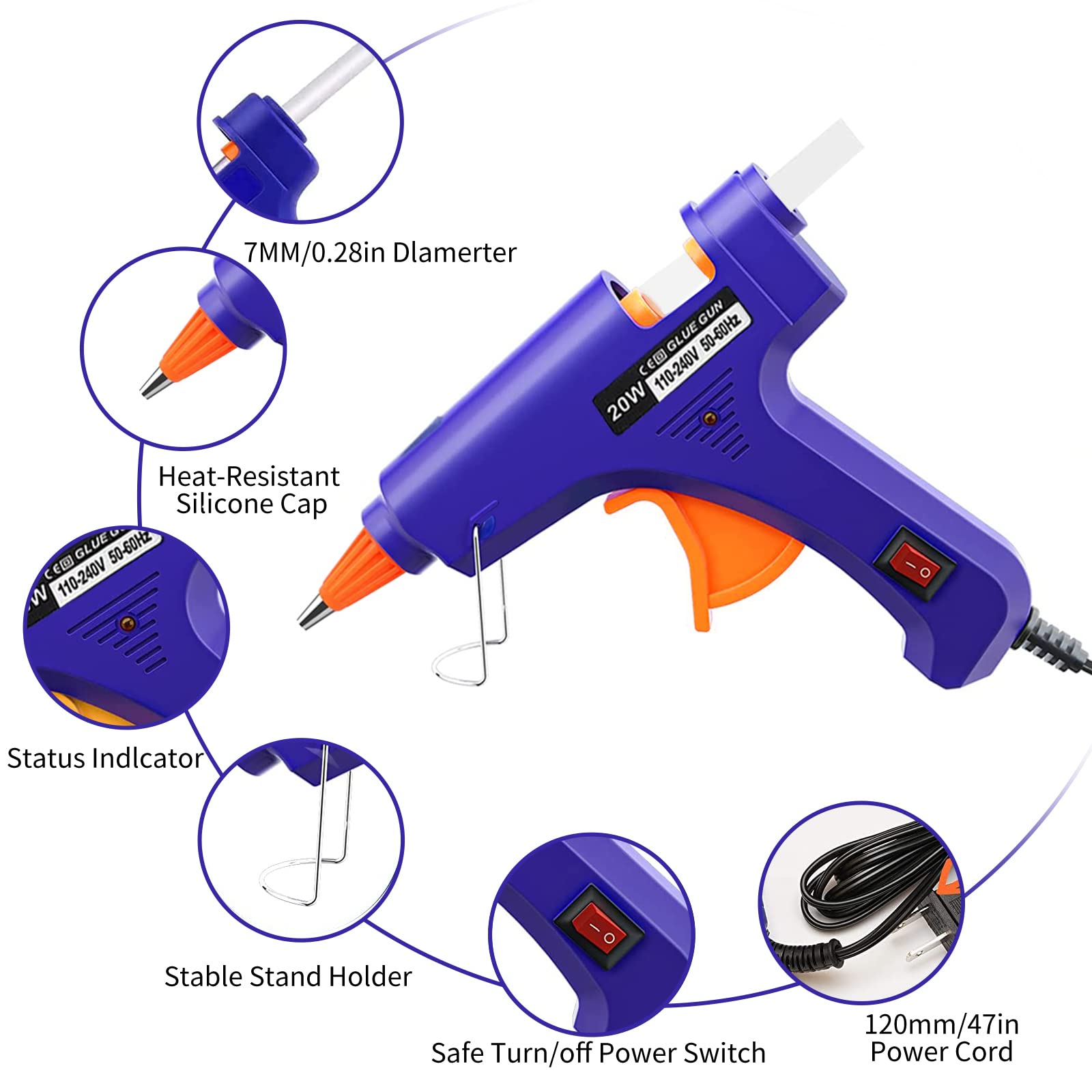 20W Hot Melt Glue Gun Househol - Heat Gun Small บทวิจารณ์และราคา