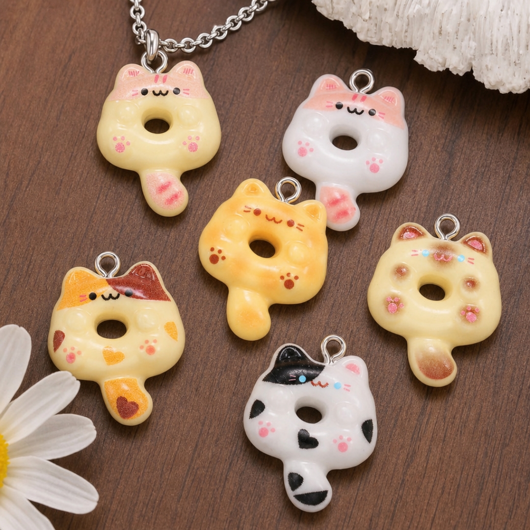 10Pcs Kawaii Cartoon Cat Resin - Resin Crafts บทวิจารณ์และราคา