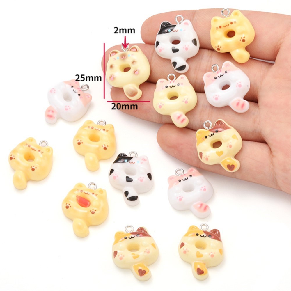 10Pcs Kawaii Cartoon Cat Resin - Resin Crafts บทวิจารณ์และราคา