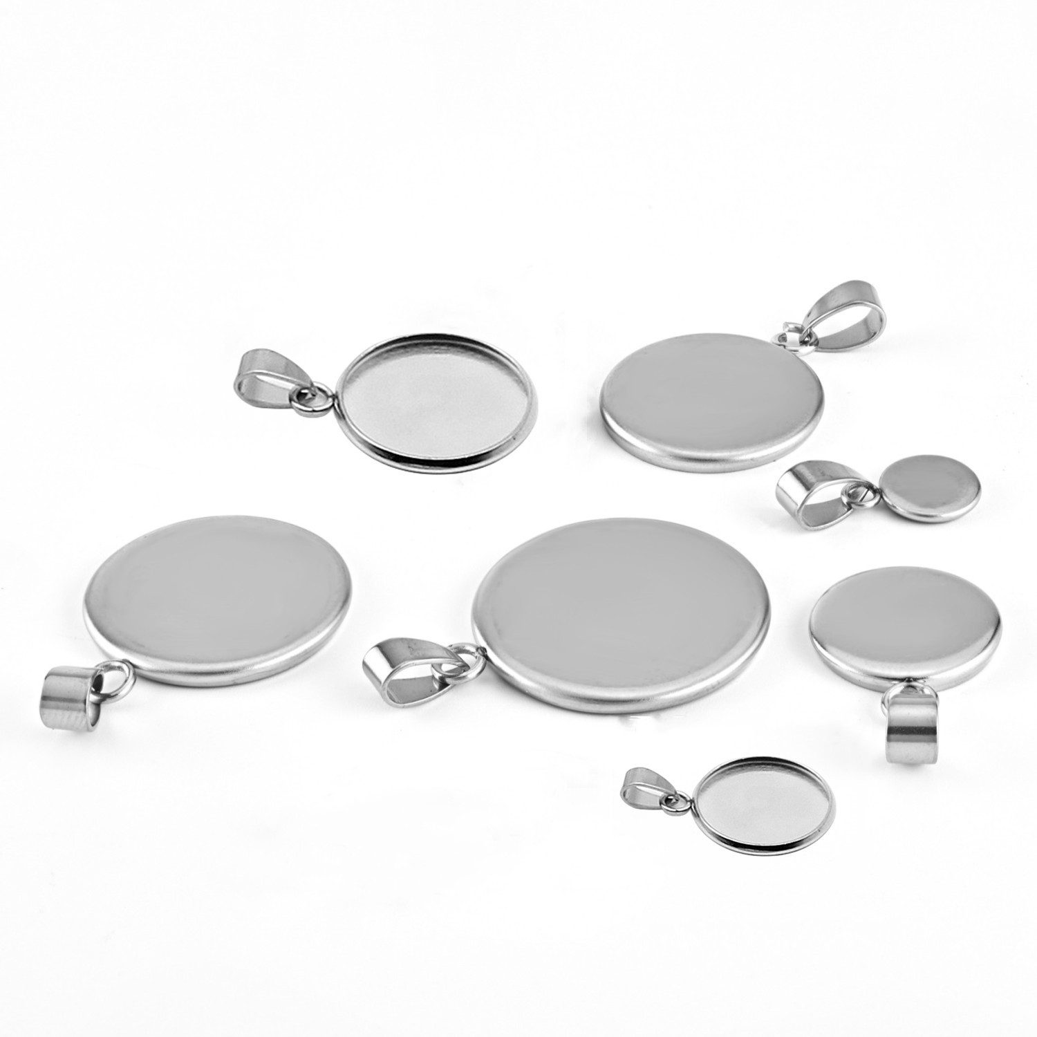 10pcs 316 Stainless Steel 6~20 - Bezels Set Pendant บทวิจารณ์และราคา