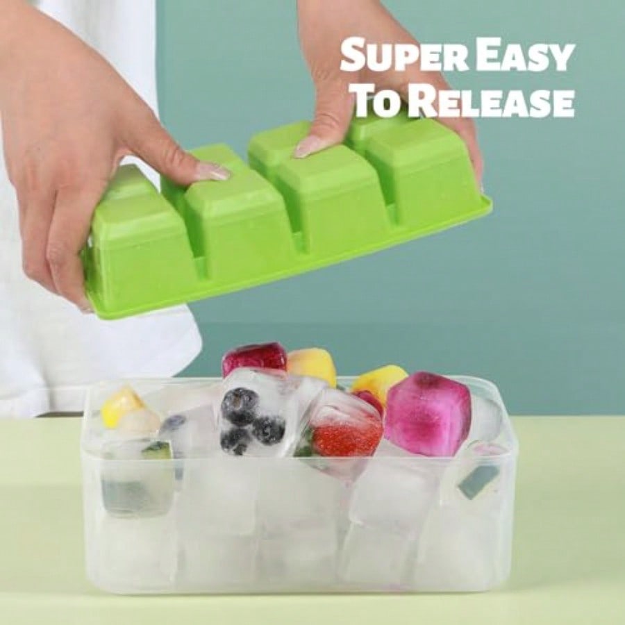 Ice Trays For Freezer With Lid - Silicone Mold Tray บทวิจารณ์และราคา