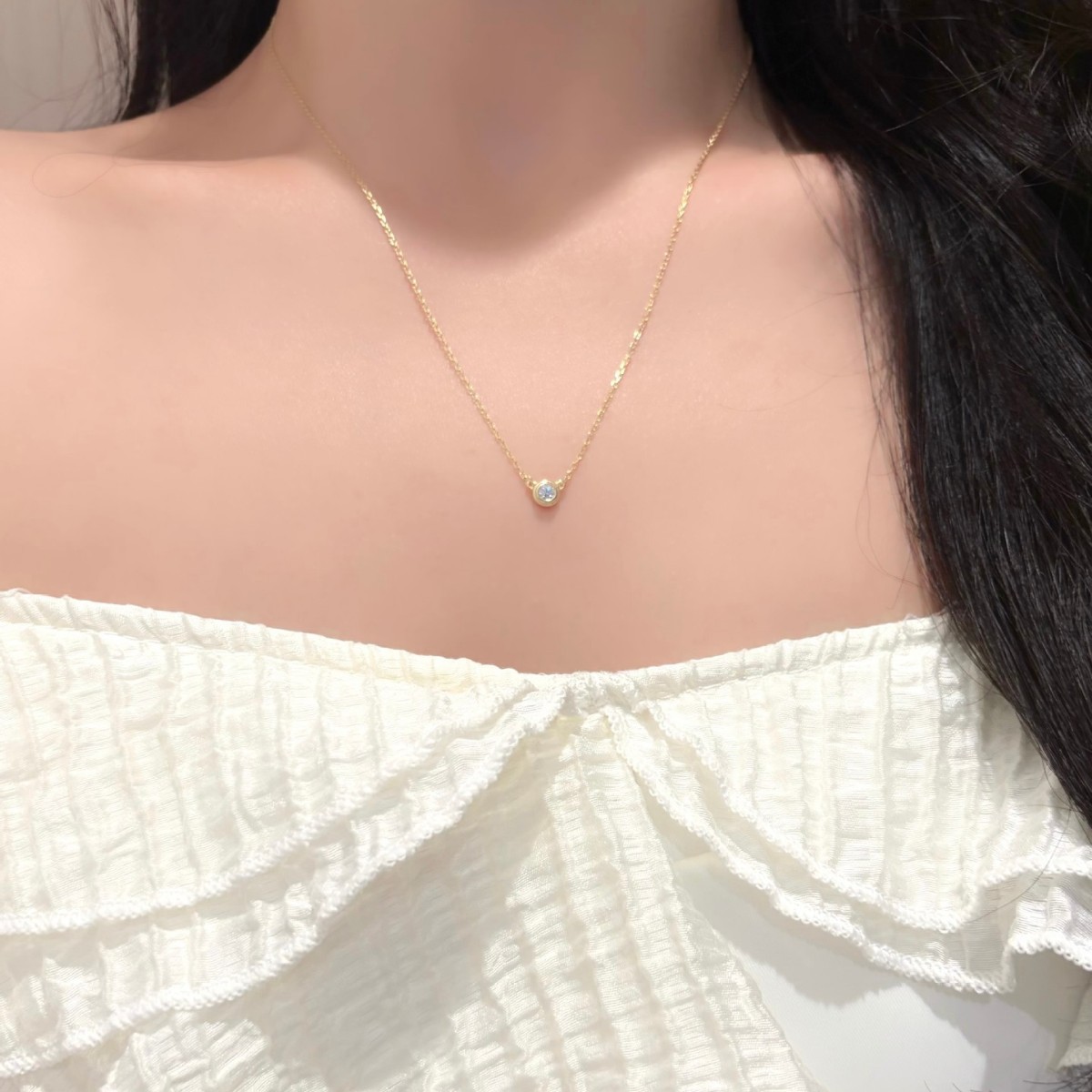 S925 Sterling Silver Moissanit - Bezels Set Pendant บทวิจารณ์และราคา