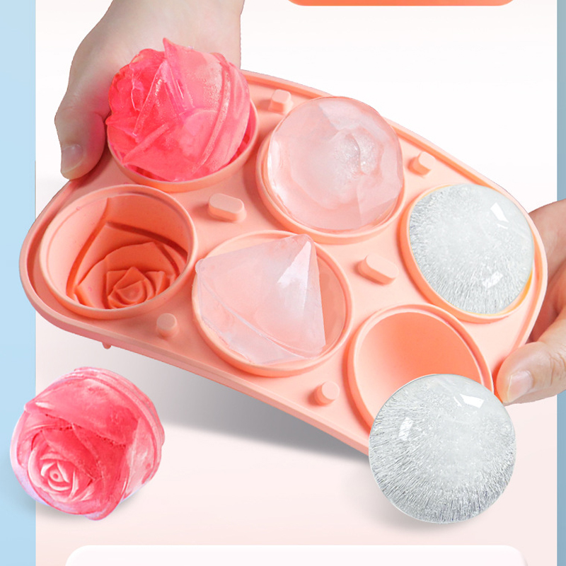 3D Rose Diamond Round Ice Cube - Coaster Mold Round บทวิจารณ์และราคา