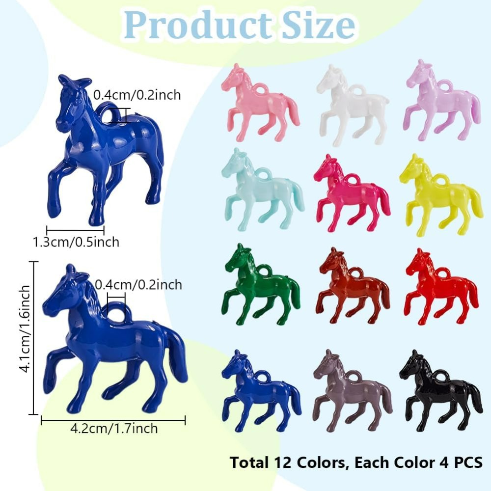 48pcs Opaque Acrylic Pendants  - Crafting Resin บทวิจารณ์และราคา