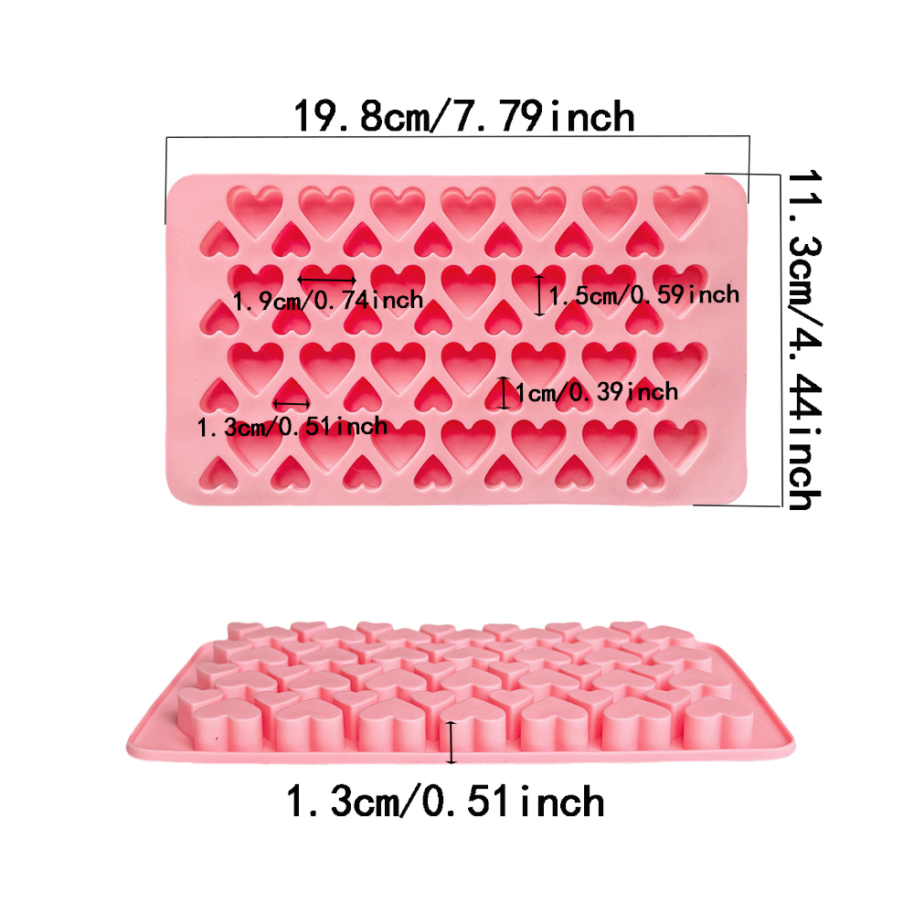 56 cavity size heart-shaped ch - Silicone Mold Tray บทวิจารณ์และราคา