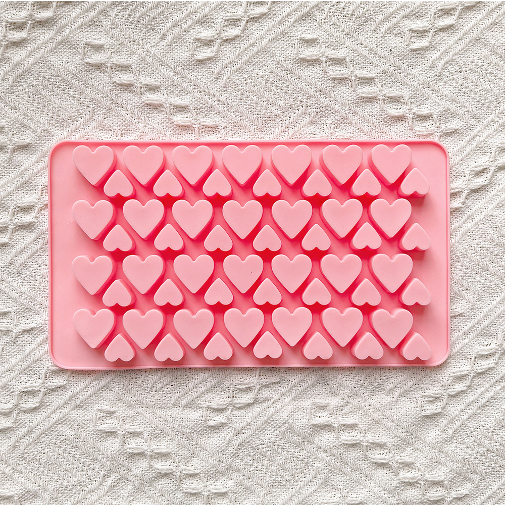 56 cavity size heart-shaped ch - Silicone Mold Tray บทวิจารณ์และราคา