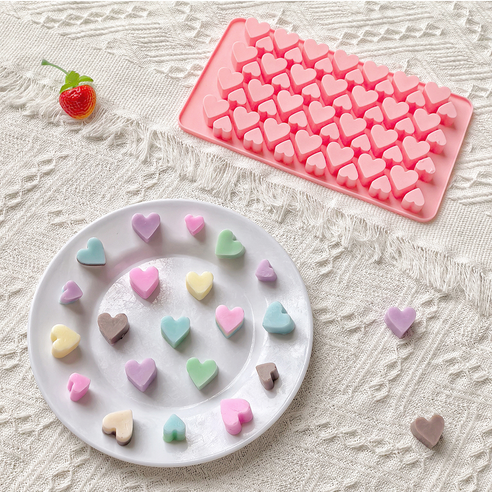 56 cavity size heart-shaped ch - Silicone Mold Tray บทวิจารณ์และราคา