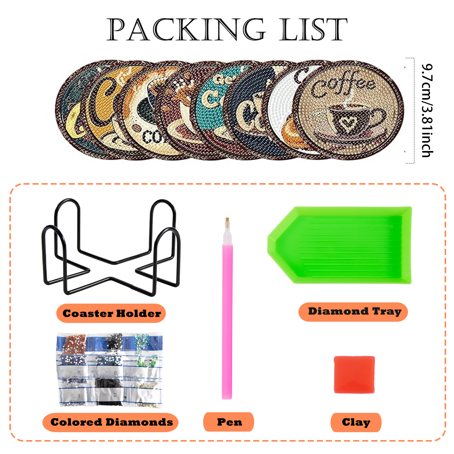 8 pieces/set of diamond painte - Resin Craft Kit บทวิจารณ์และราคา