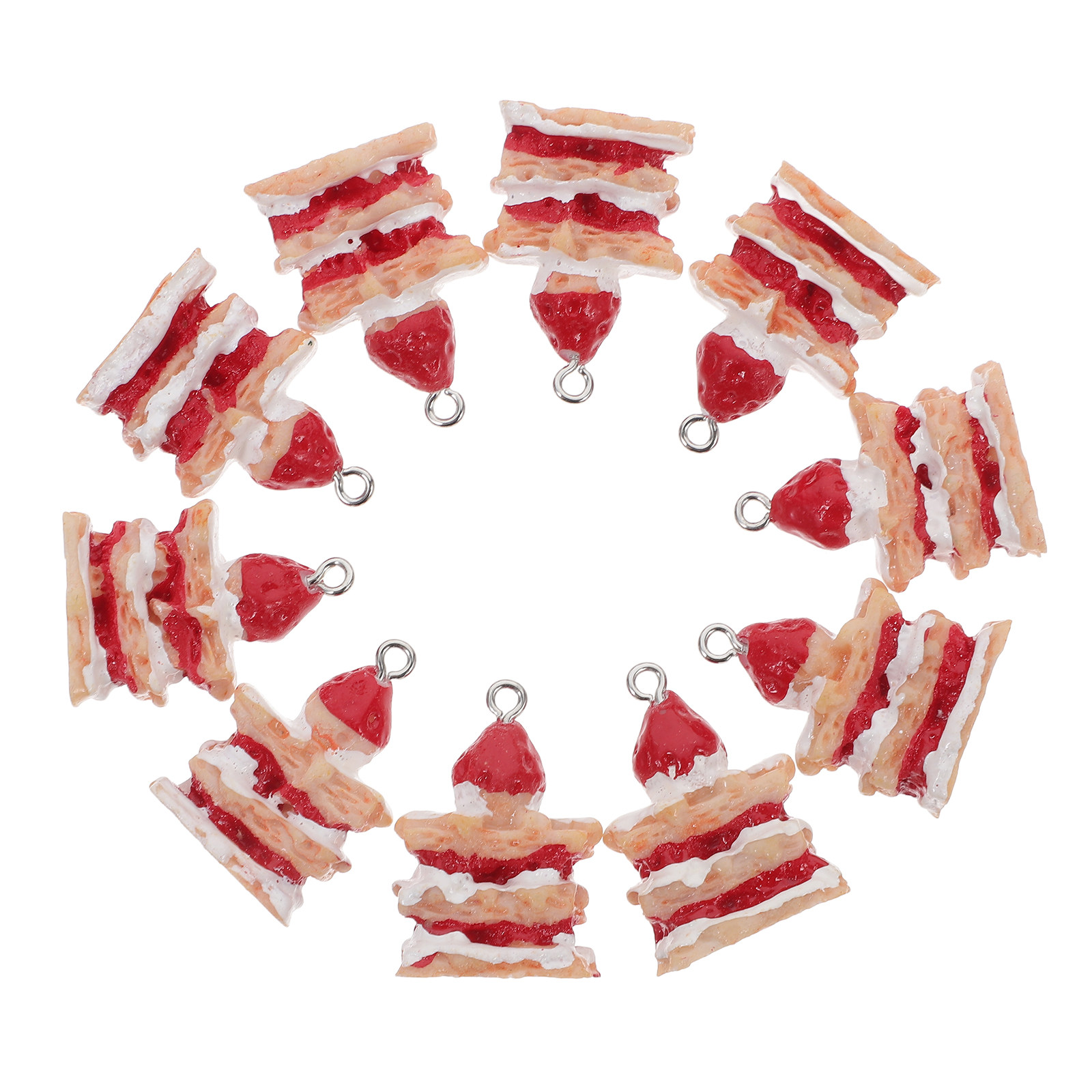 10Pcs Lifelike 3D Strawberry C - Crafting Resin บทวิจารณ์และราคา