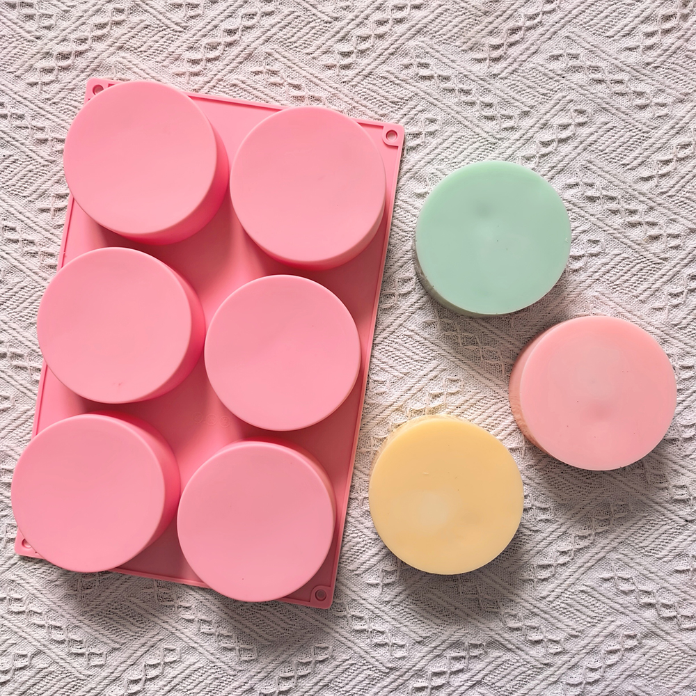 1pc 6-cavity large round disc  - Coaster Mold Round บทวิจารณ์และราคา