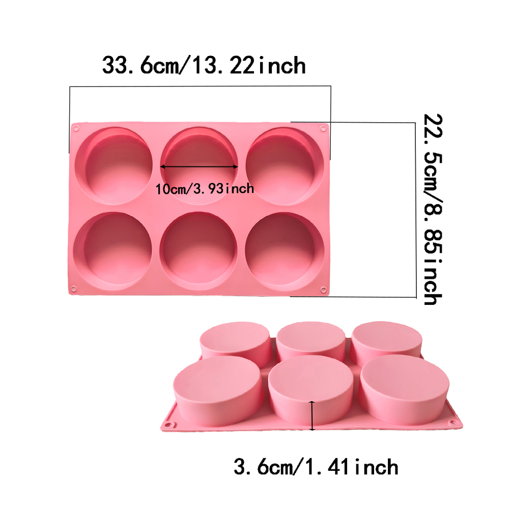 1pc 6-cavity large round disc  - Coaster Mold Round บทวิจารณ์และราคา