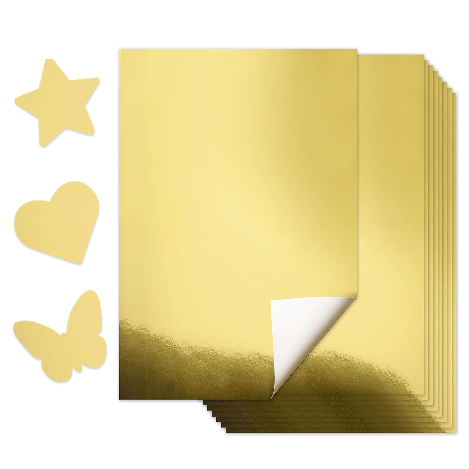 10 Sheets A4 Size Metallic Gol - Gold Foil Flakes บทวิจารณ์และราคา