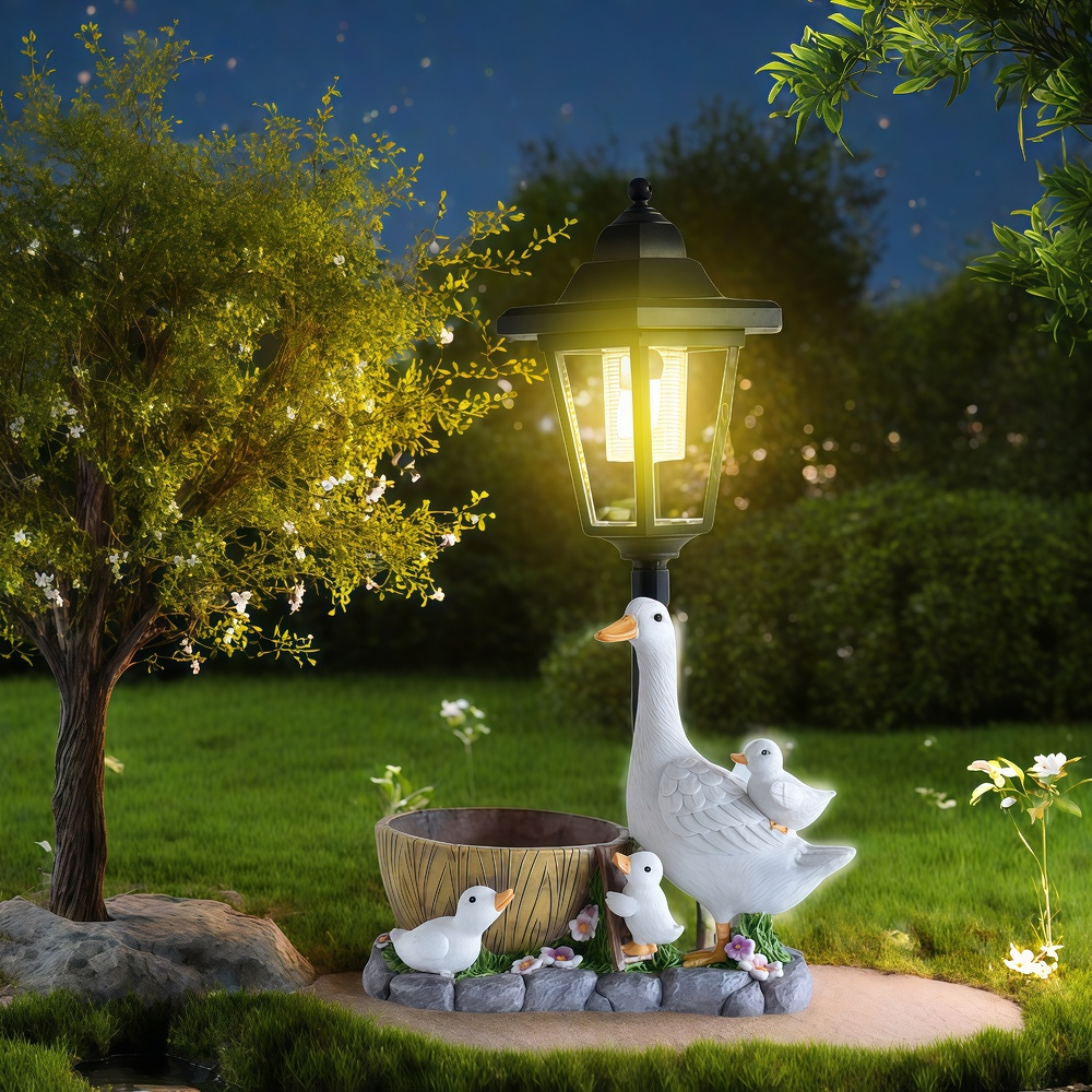 Solar Duck Night Light Garden  - Resin Craft Material บทวิจารณ์และราคา
