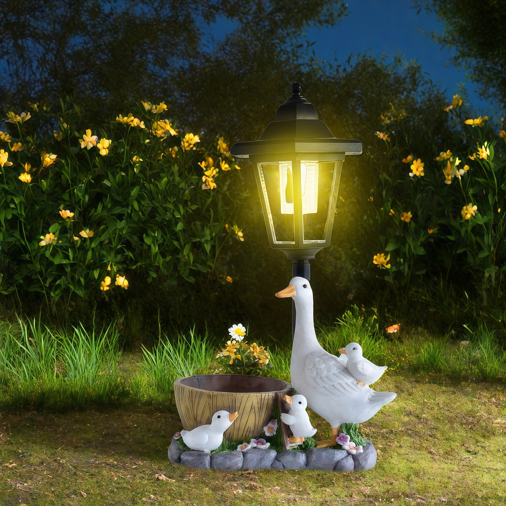 Solar Duck Night Light Garden  - Resin Craft Material บทวิจารณ์และราคา