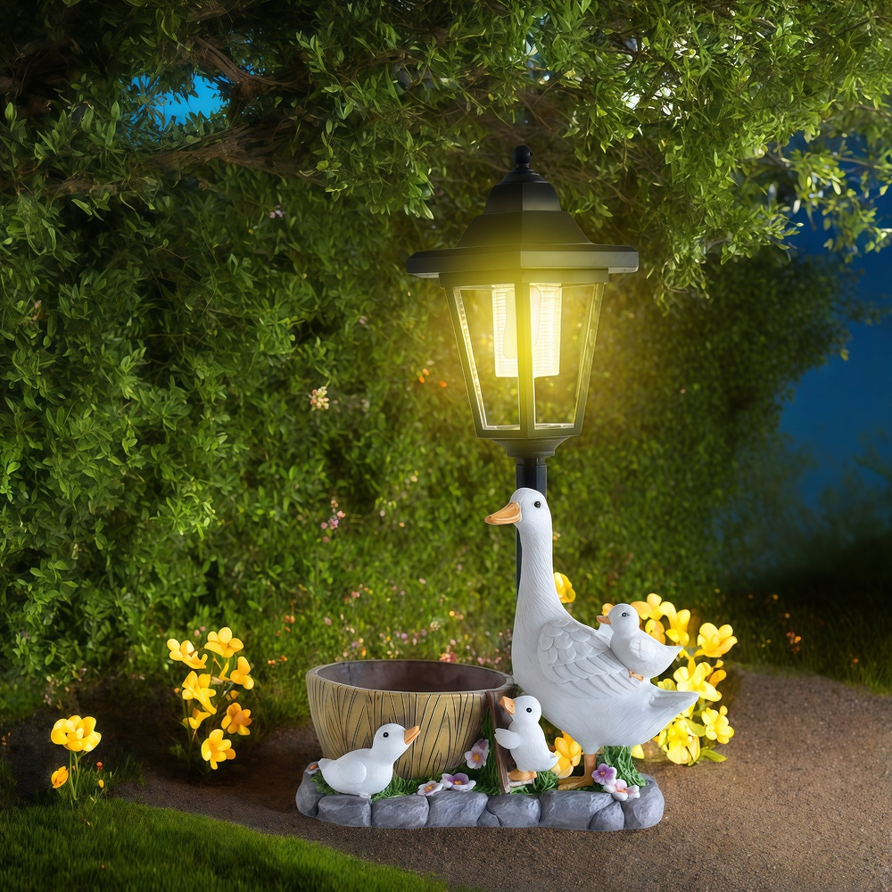 Solar Duck Night Light Garden  - Resin Craft Material บทวิจารณ์และราคา