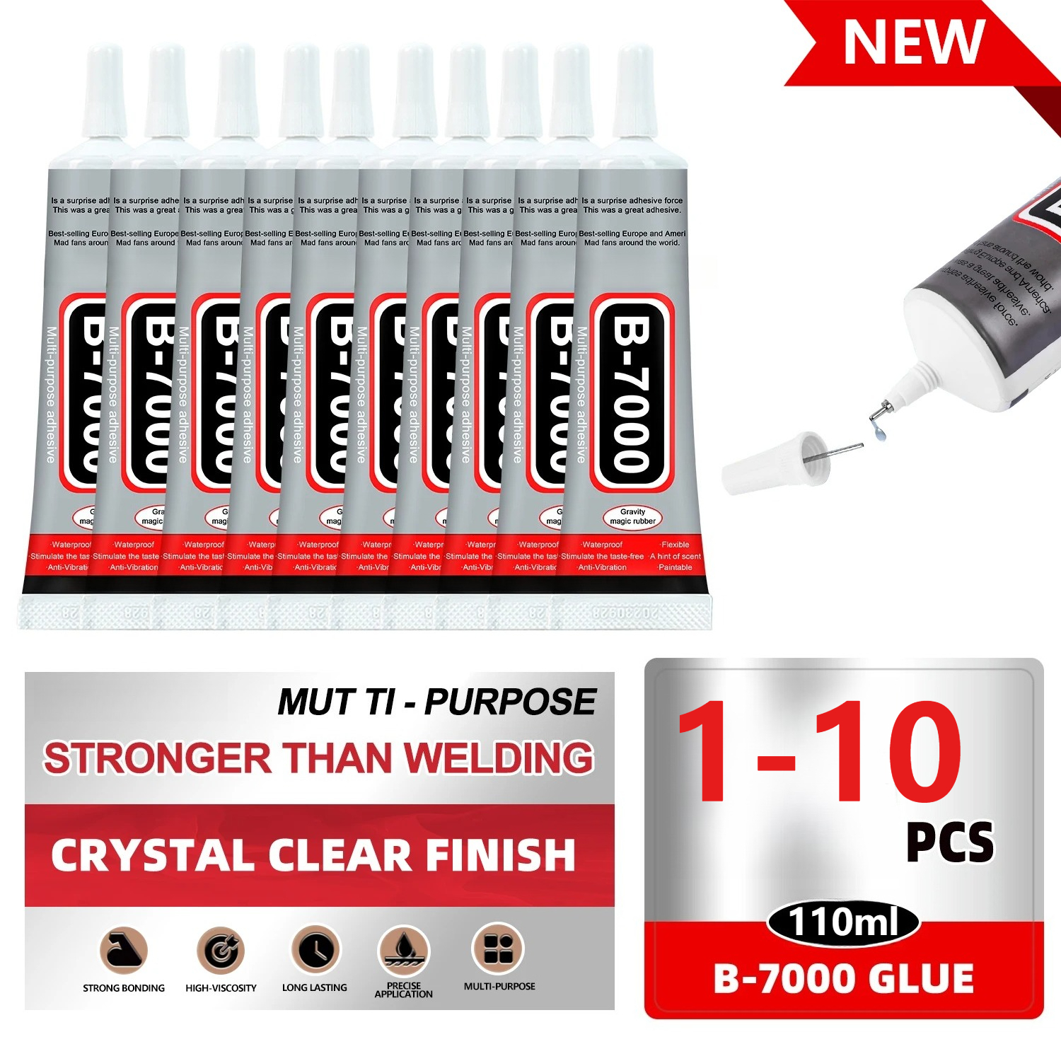 Super Glue B-7000 Loolifl 1-10 - Crafting Resin บทวิจารณ์และราคา