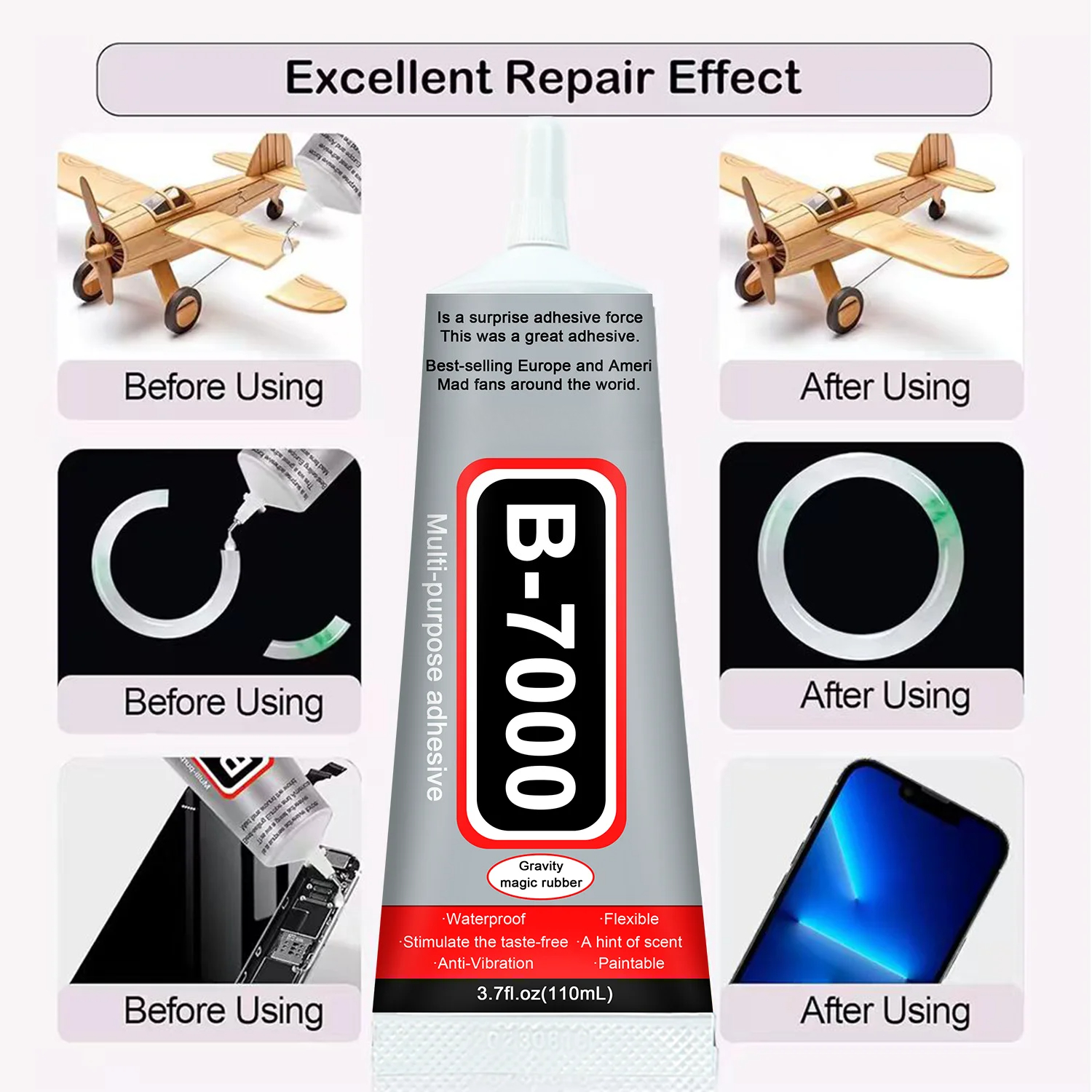 Super Glue B-7000 Loolifl 1-10 - Crafting Resin บทวิจารณ์และราคา