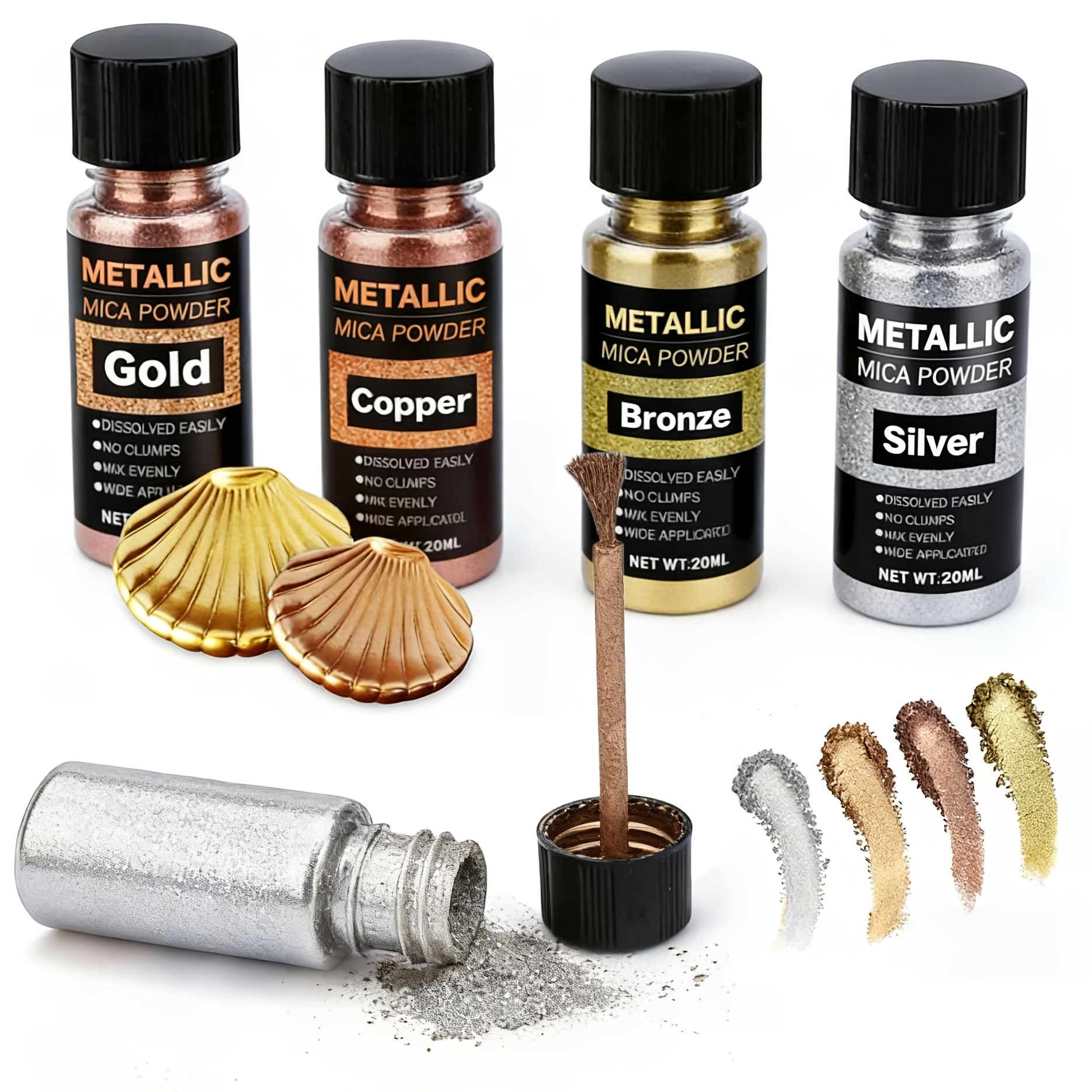Metallic Mica Powder, Brushed  - Resin Pigment Set บทวิจารณ์และราคา