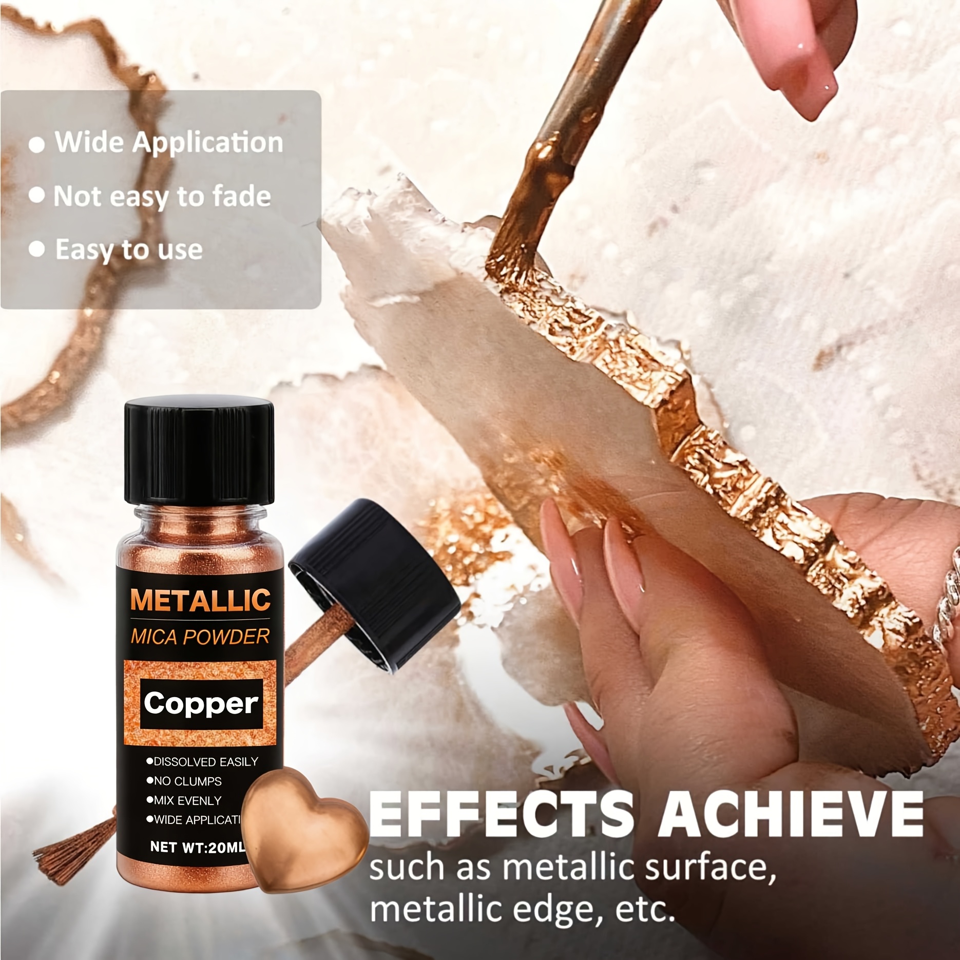 Metallic Mica Powder, Brushed  - Resin Pigment Set บทวิจารณ์และราคา