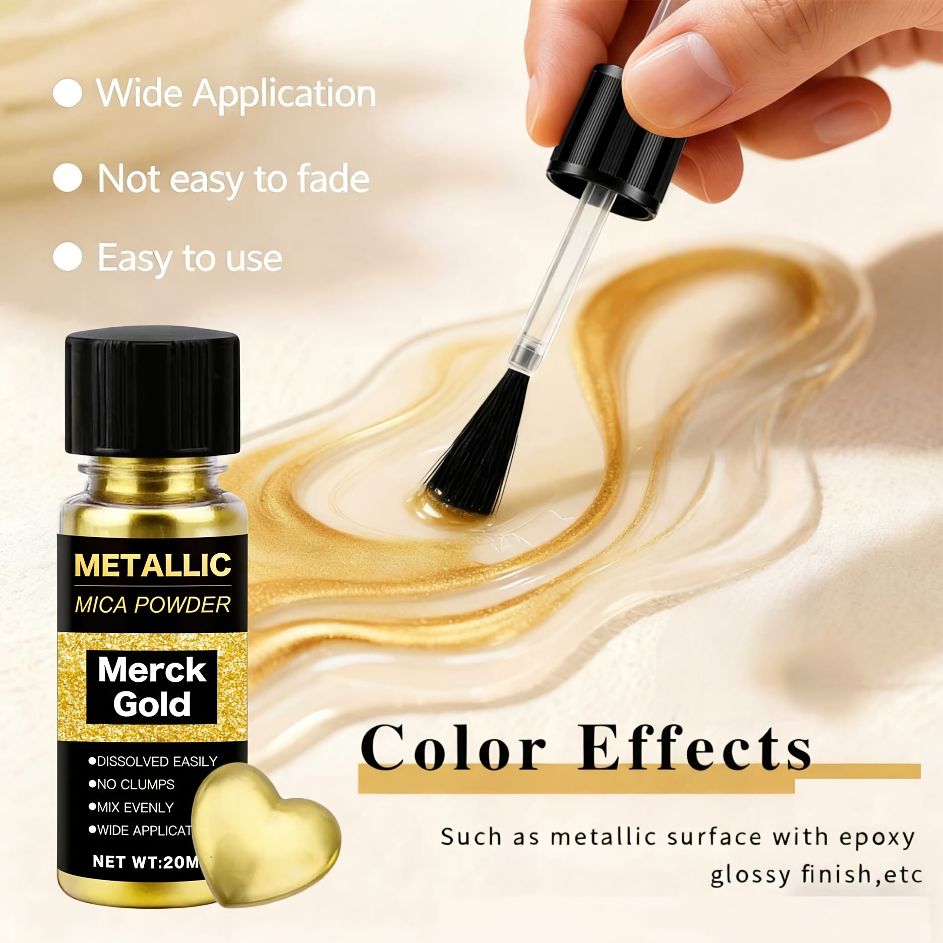 Metallic Mica Powder, Brushed  - Resin Pigment Set บทวิจารณ์และราคา