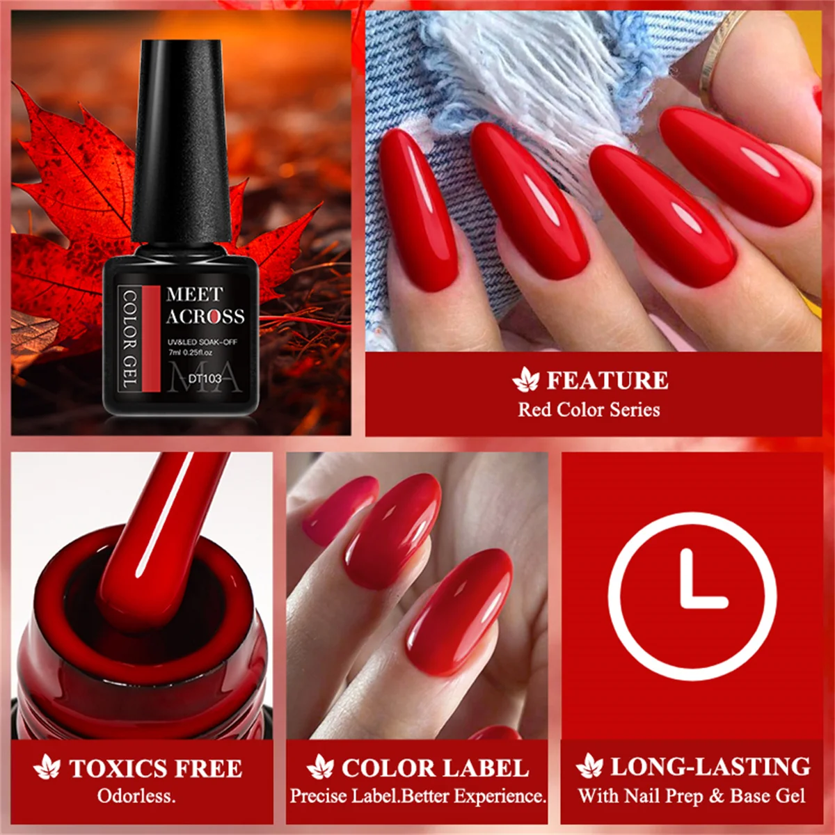 8pcs Gel Nail Polish Set HEMA  - Resin Glitter Pack บทวิจารณ์และราคา
