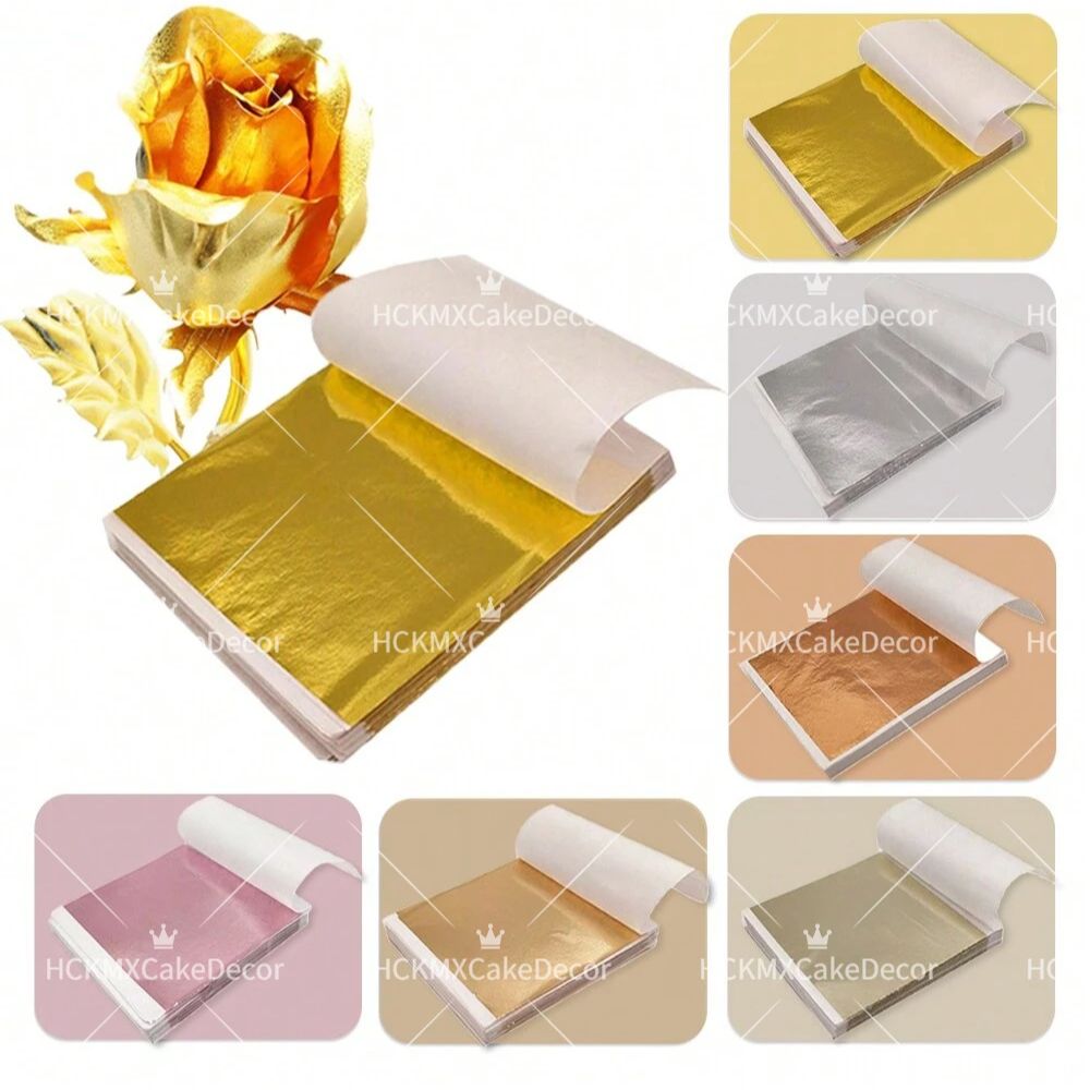 100pcs Imitation Gold Foil She - Gold Foil Flakes บทวิจารณ์และราคา