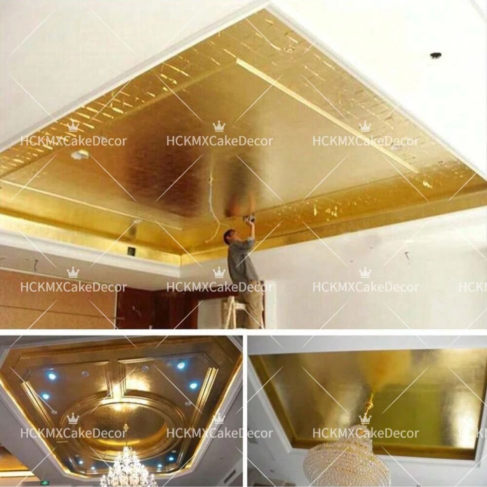 100pcs Imitation Gold Foil She - Gold Foil Flakes บทวิจารณ์และราคา