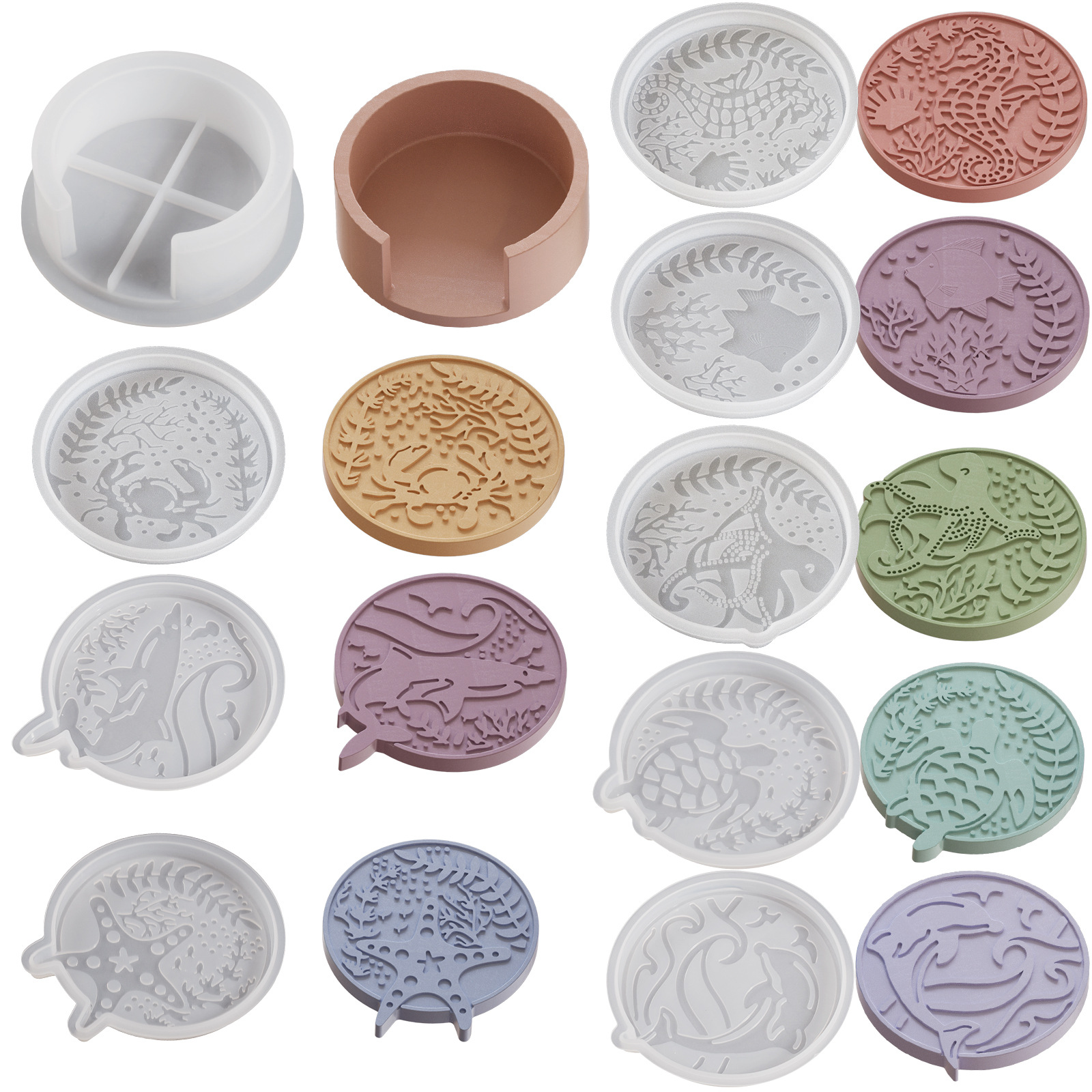 Plaster Coaster Storage Base M - Resin Ocean Wave Mold บทวิจารณ์และราคา