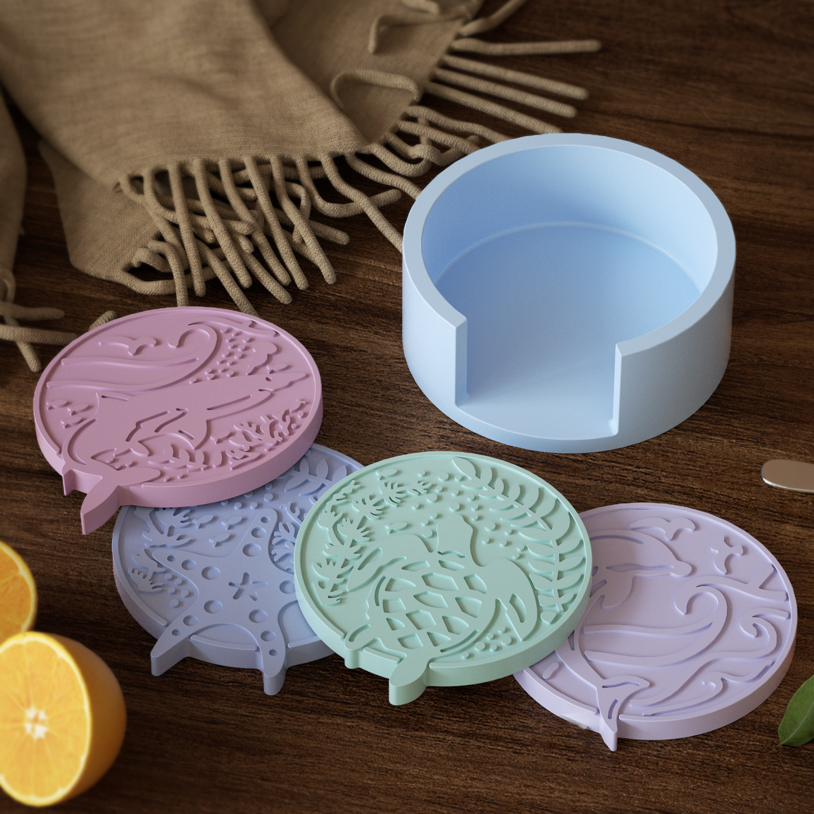 Plaster Coaster Storage Base M - Resin Ocean Wave Mold บทวิจารณ์และราคา