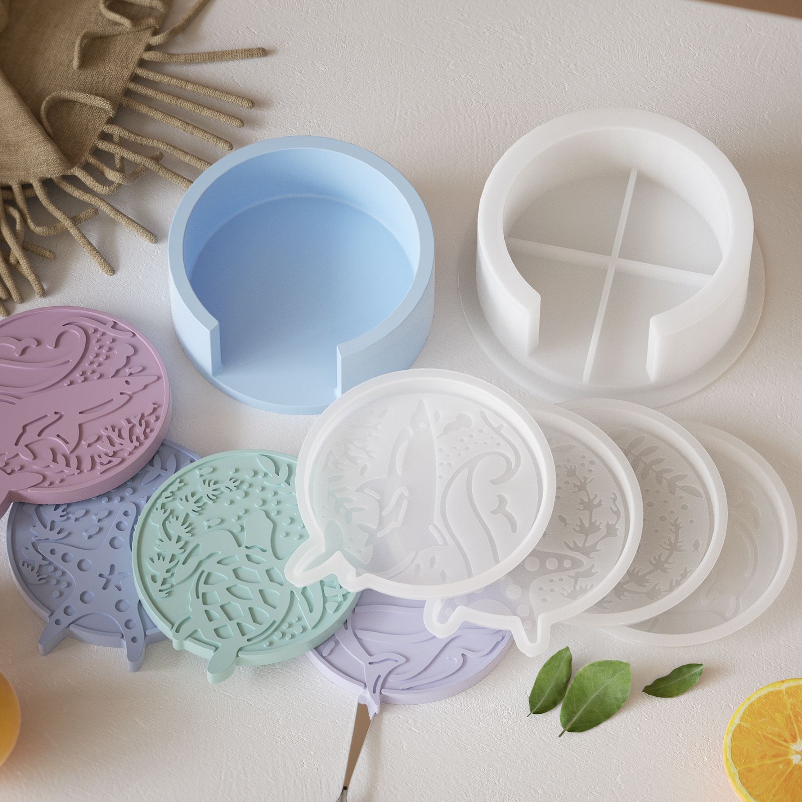 Plaster Coaster Storage Base M - Resin Ocean Wave Mold บทวิจารณ์และราคา