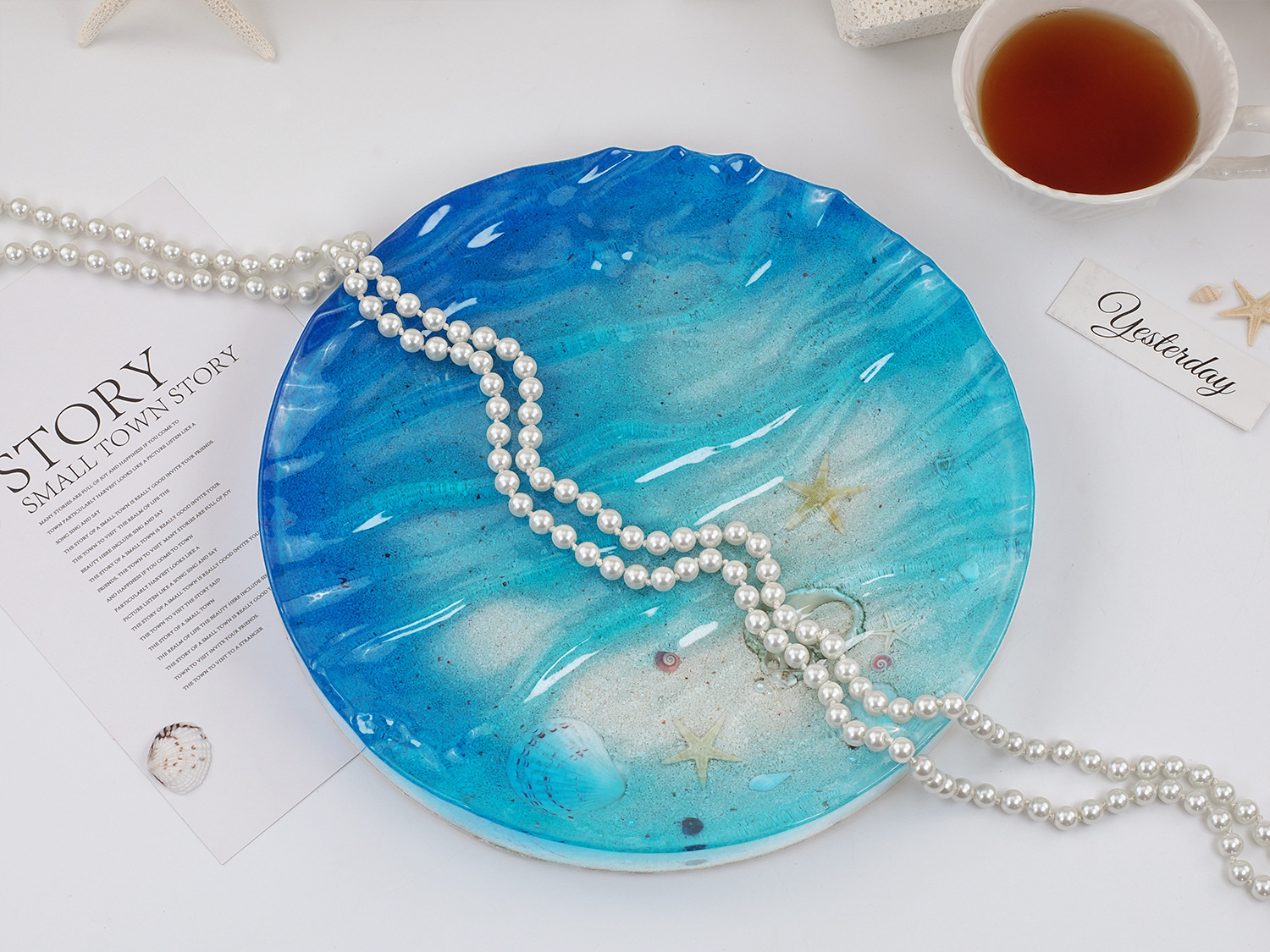 Sea Wave Tray Crystal Epoxy Re - Resin Ocean Wave Mold บทวิจารณ์และราคา