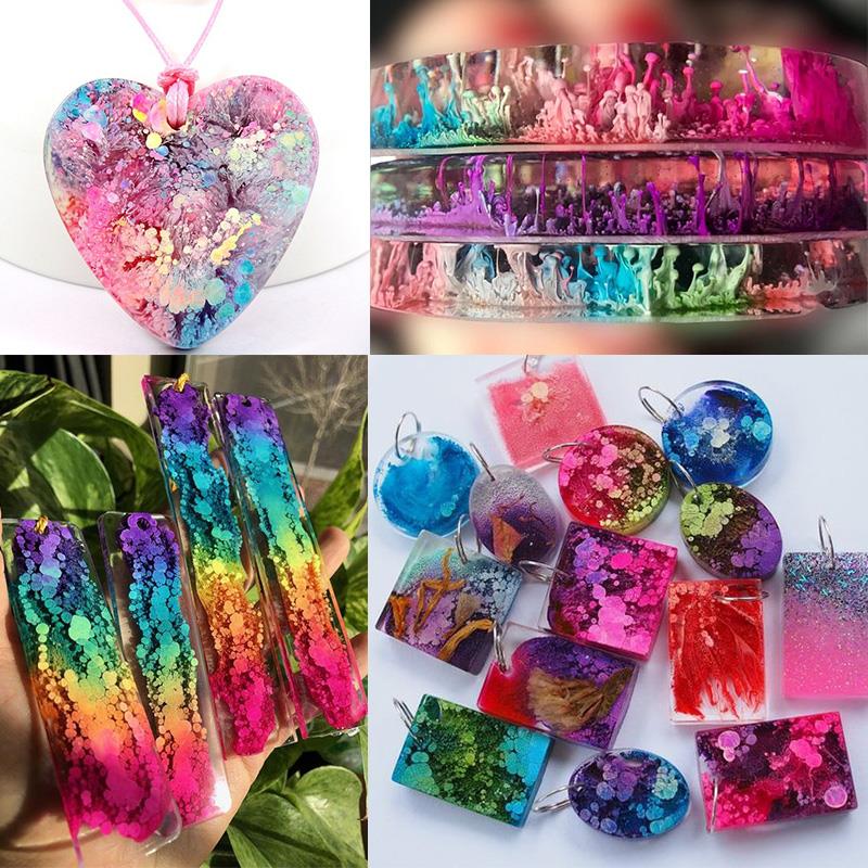 24 Color 10ml Art Ink Alcohol  - Resin Dye Alcohol บทวิจารณ์และราคา