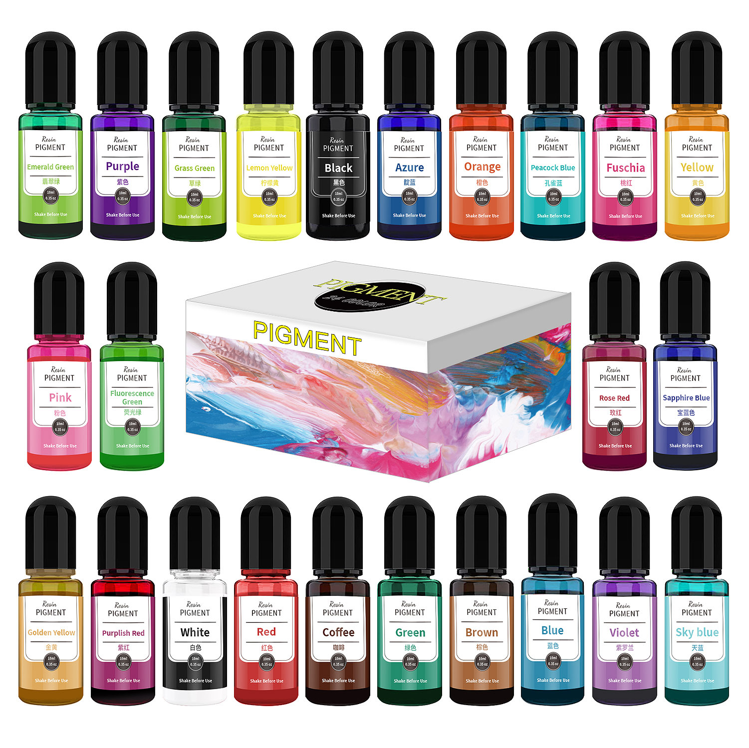 24/30 Colors Set 10ml Epoxy Re - Resin Dye Alcohol บทวิจารณ์และราคา