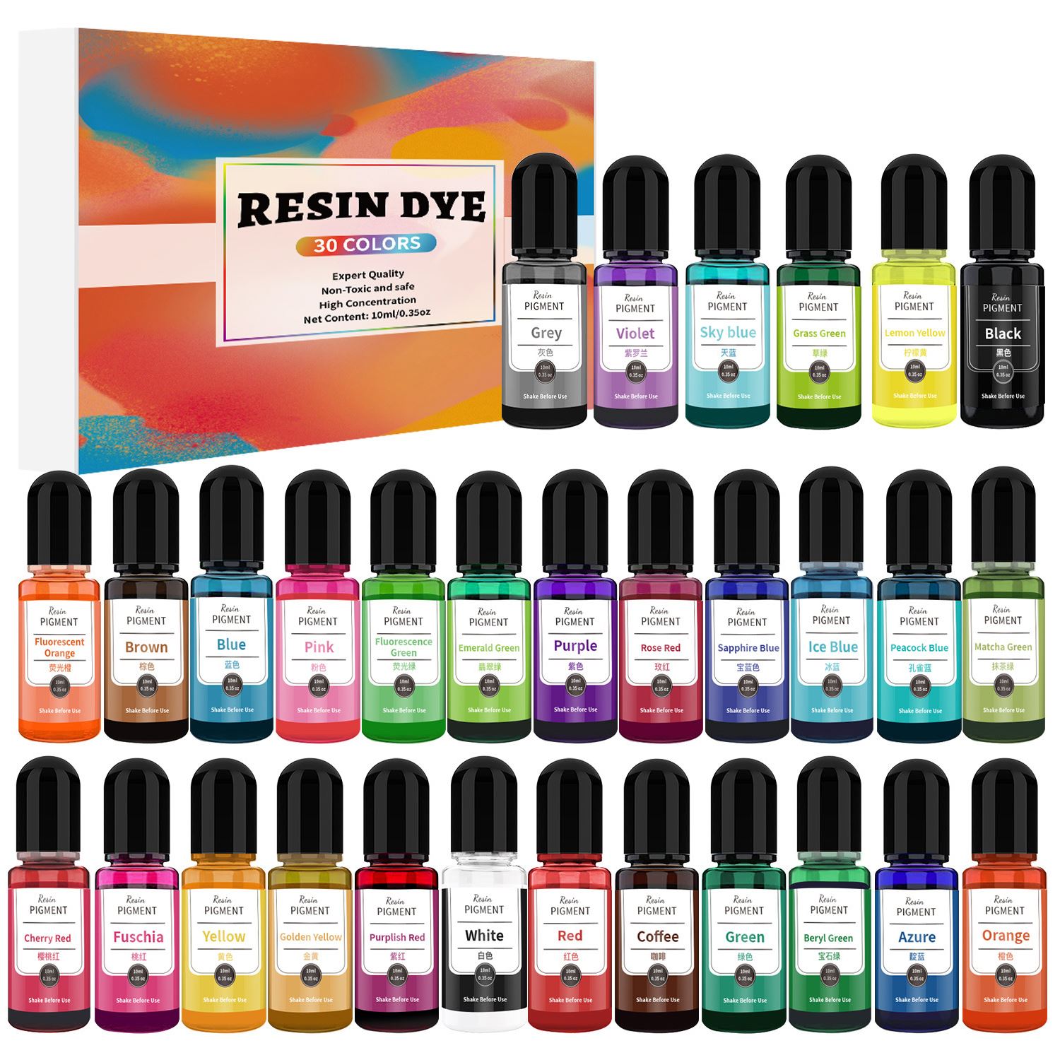 24/30 Colors Set 10ml Epoxy Re - Resin Dye Alcohol บทวิจารณ์และราคา