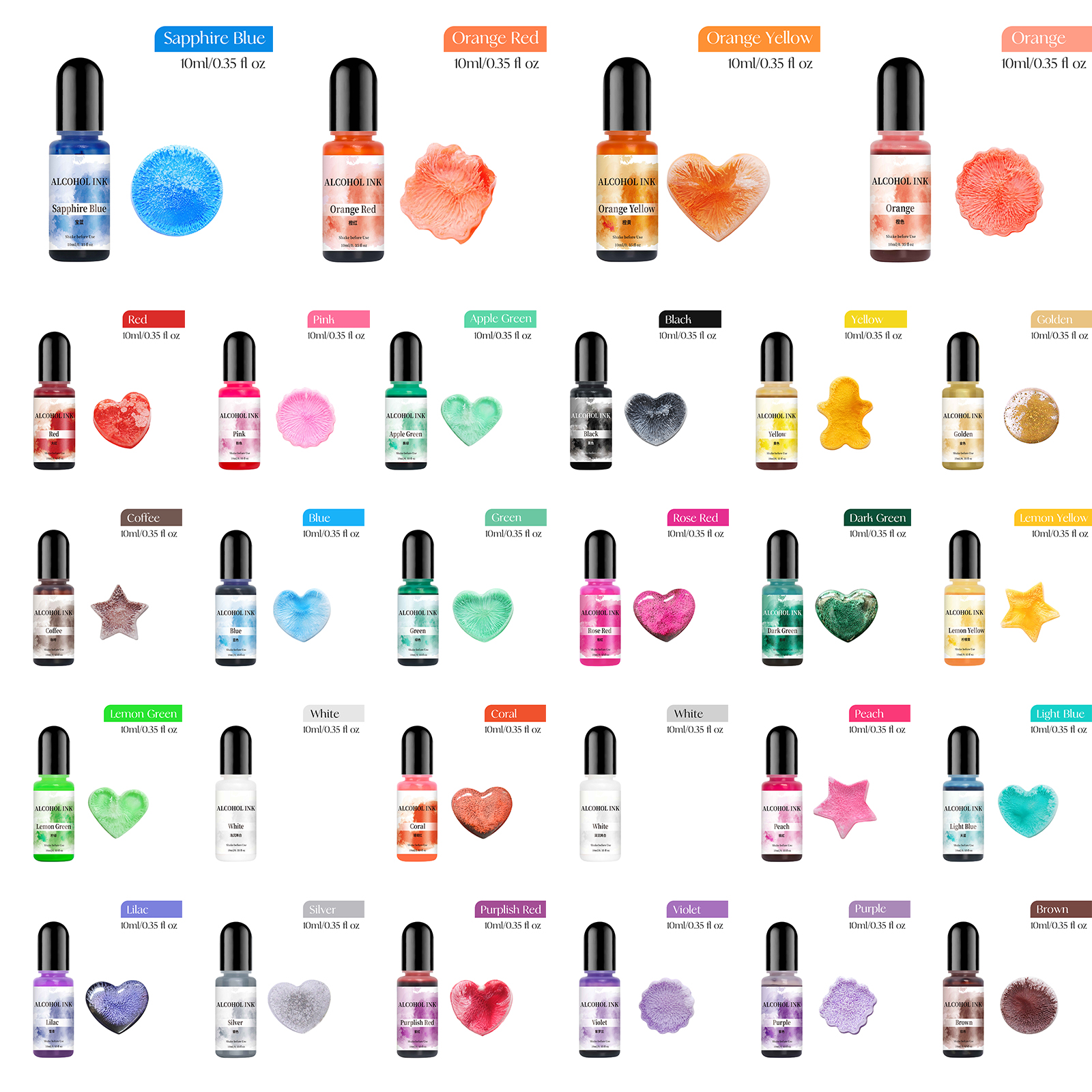 10ml Colorant Dye For DIY Epox - Resin Dye Alcohol บทวิจารณ์และราคา